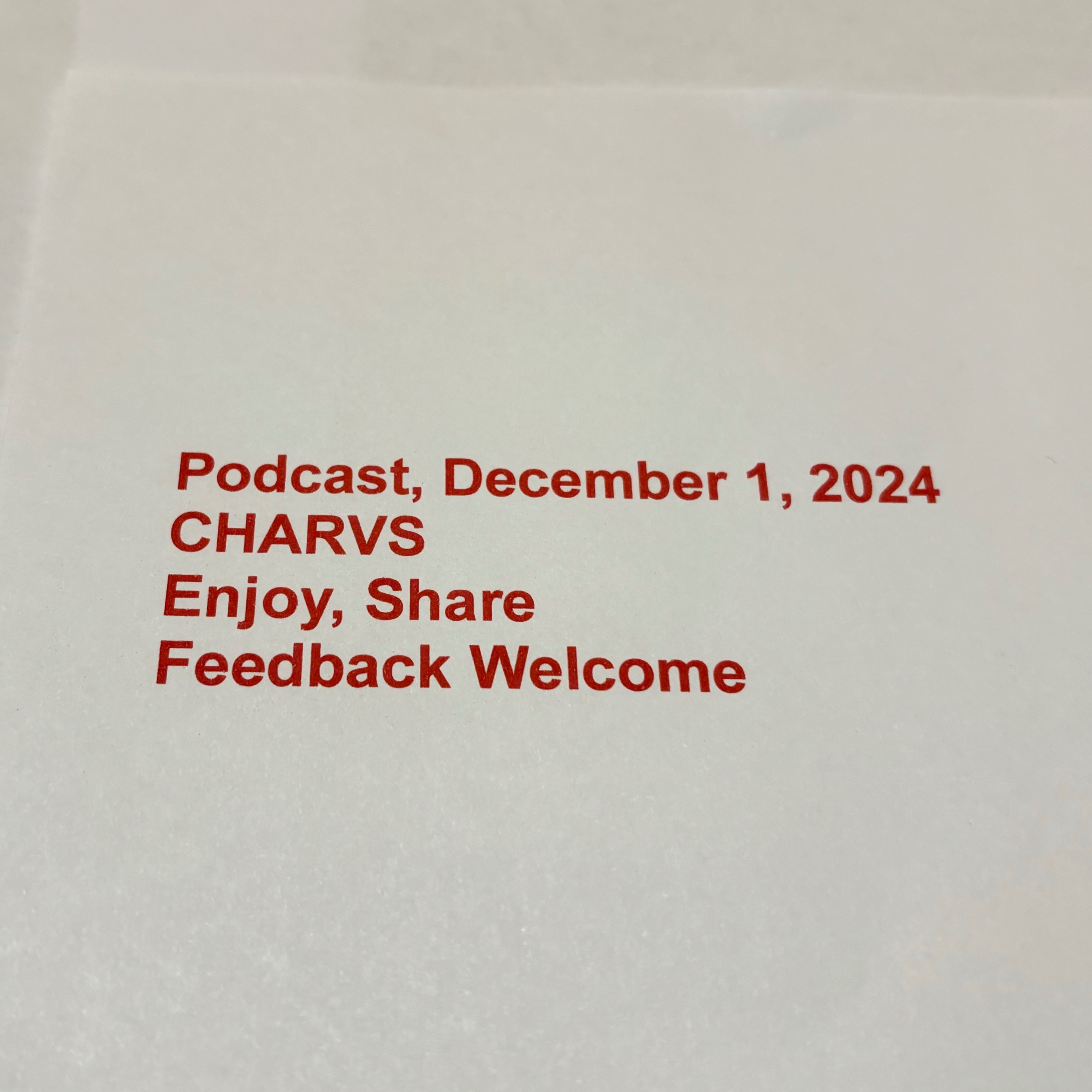 CHARVS podcast