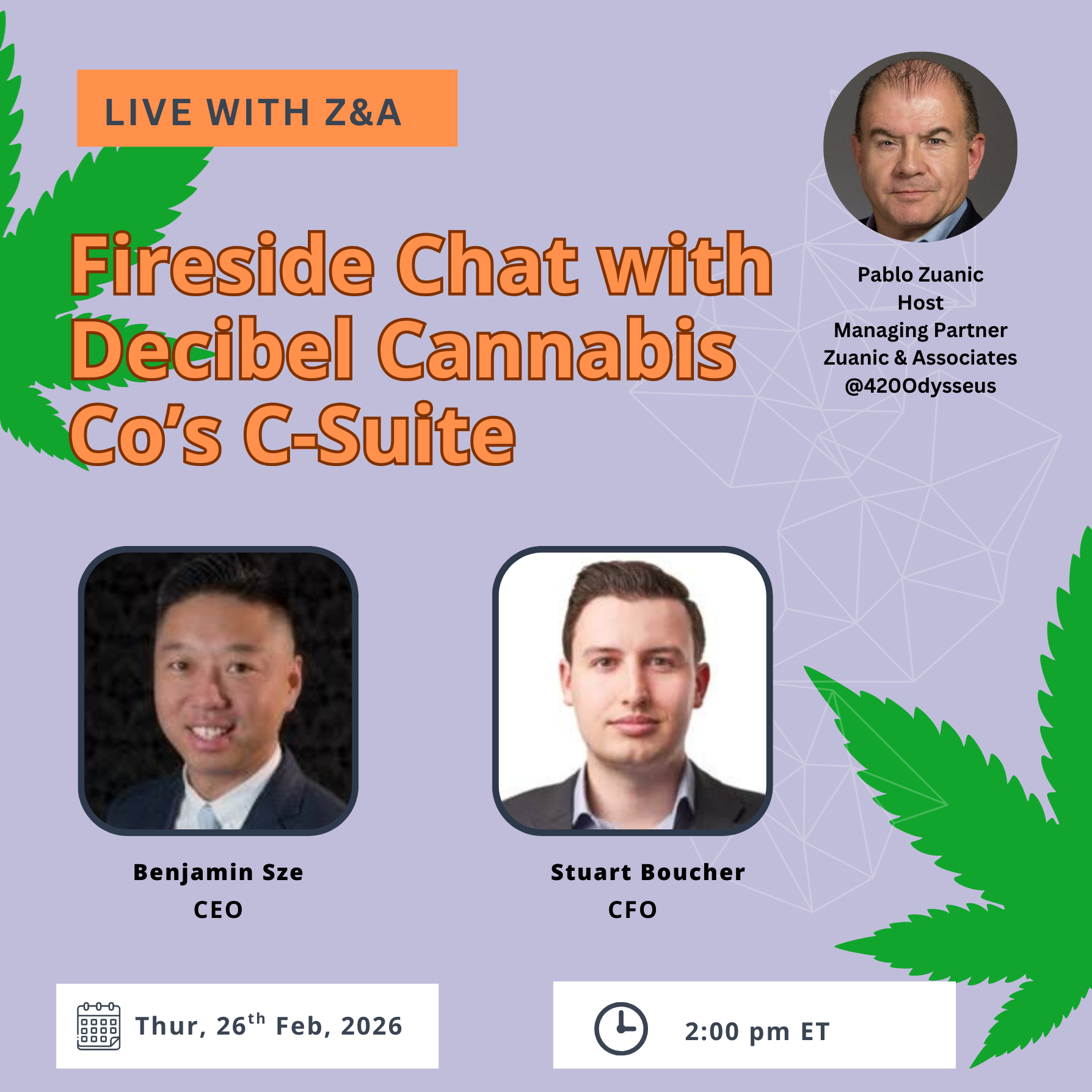 Fireside Chat with Decibel Cannabis Company C-Suite episode artwork