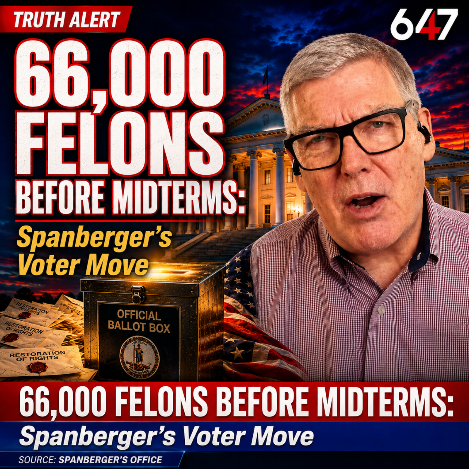 66,000 FELONS BEFORE MIDTERMS: Spanberger's Voter Move episode artwork