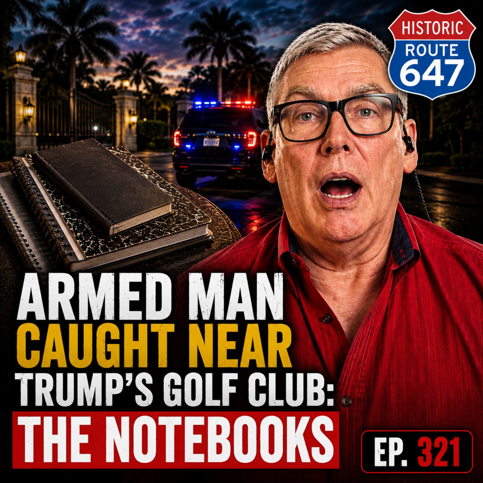 ARMED Man Caught Near Trump's Golf Club: The Notebooks episode artwork