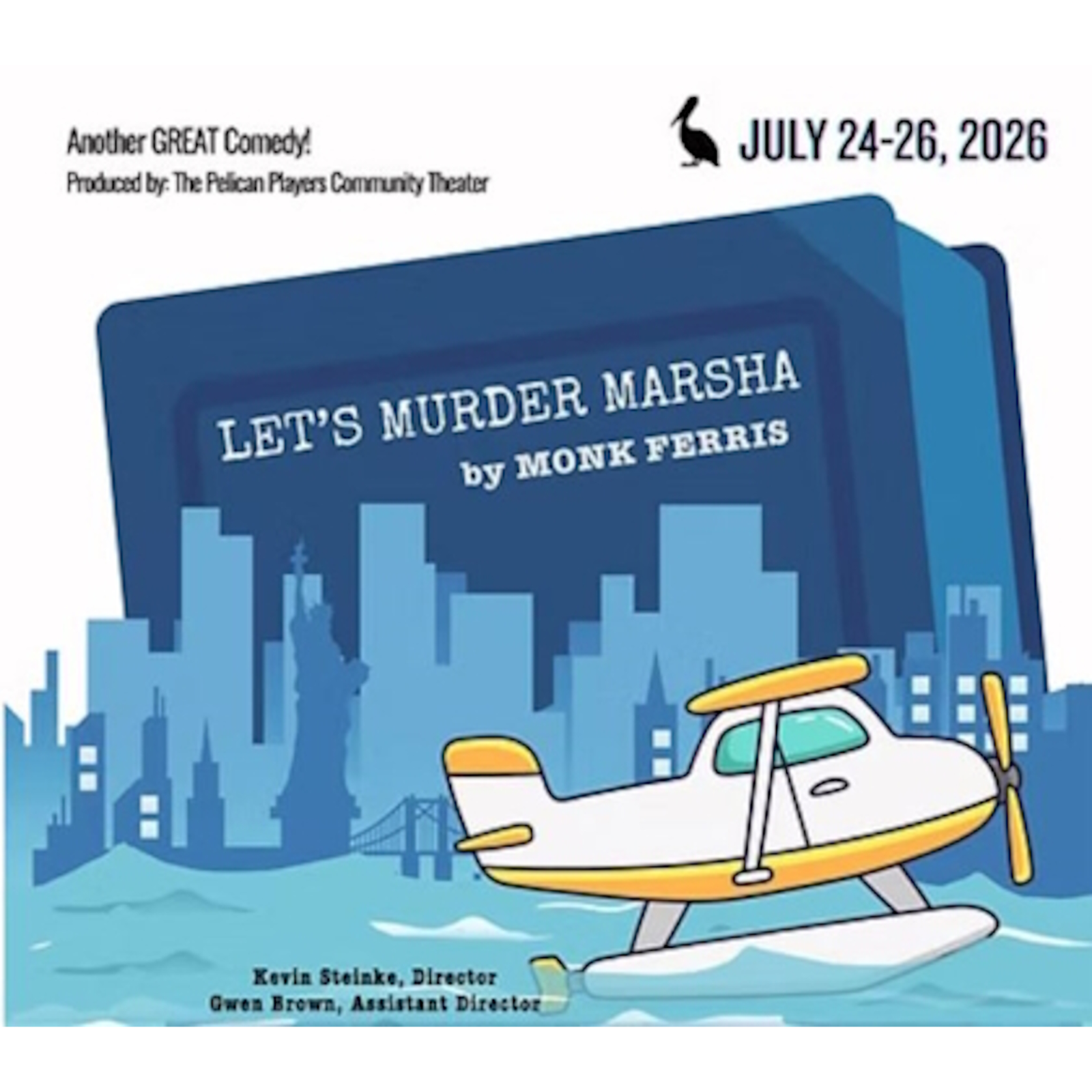 Kevin Steinke and Gwen Brown for the Pelican Players production of "Let's Murder Marsha" episode artwork