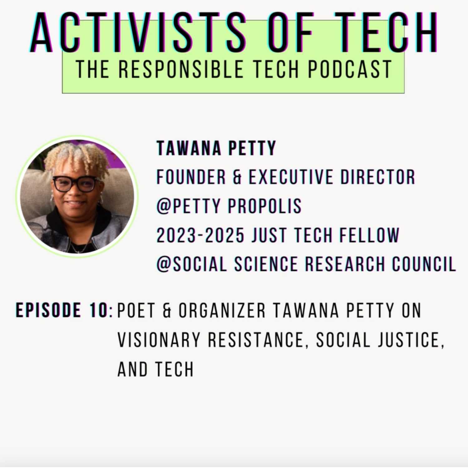 Poet and organizer Tawana Petty on visionary resistance, social justice & tech episode artwork