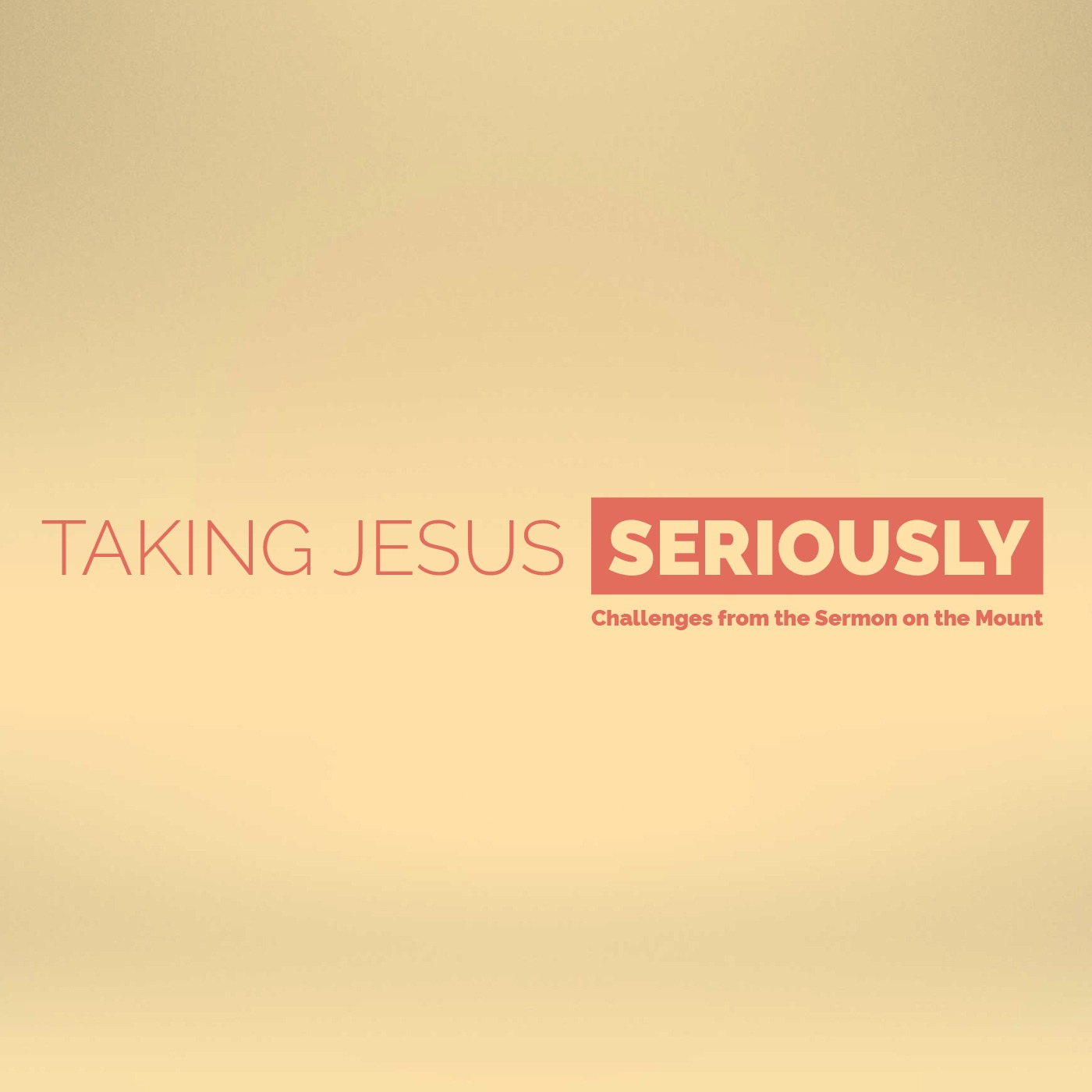 Taking Jesus Seriously | New Life Over Dead Religion