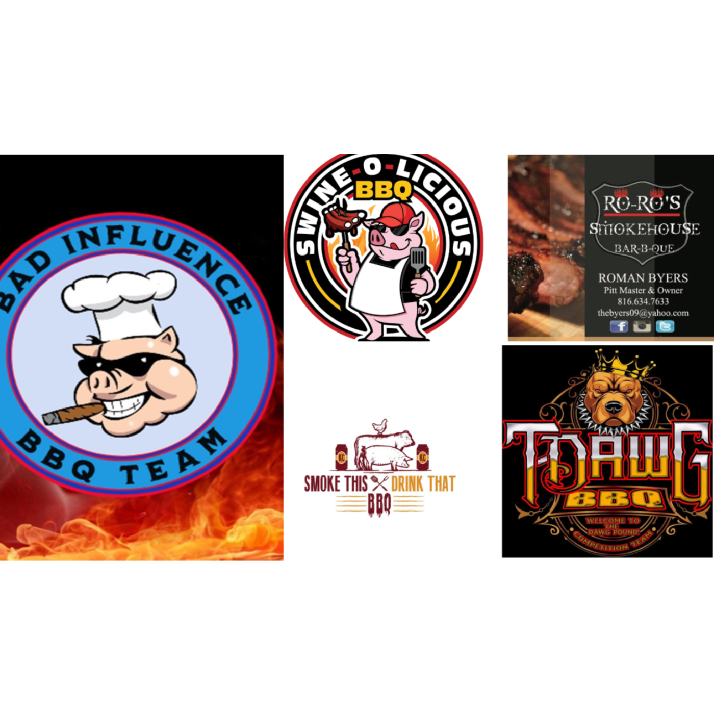 BBQ Que Table with the Top 5 Finishers of the American Royal World Series of BBQ Backyard