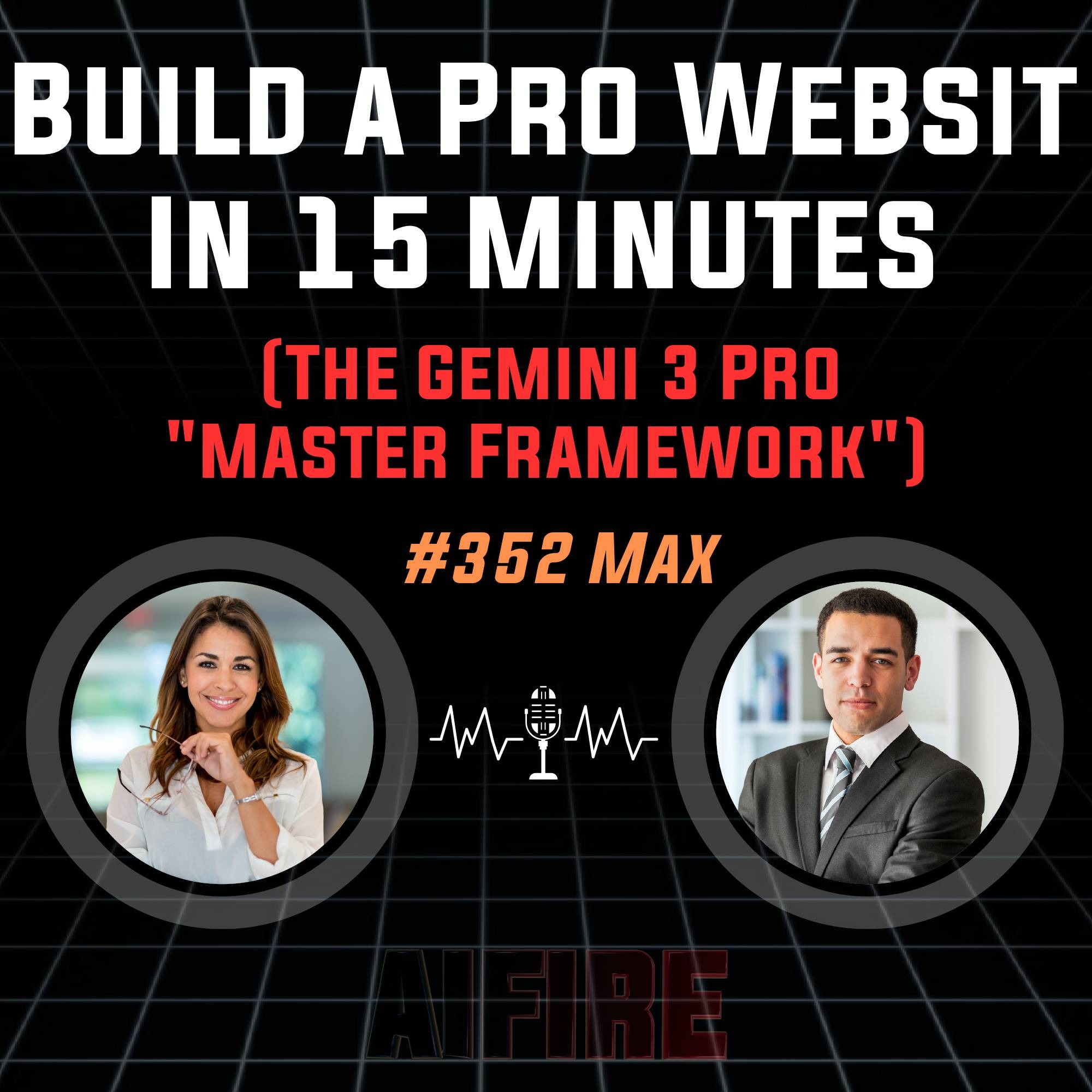 #352 Max: Build a Pro Website in 15 Minutes (The Gemini 3 Pro "Master Framework")