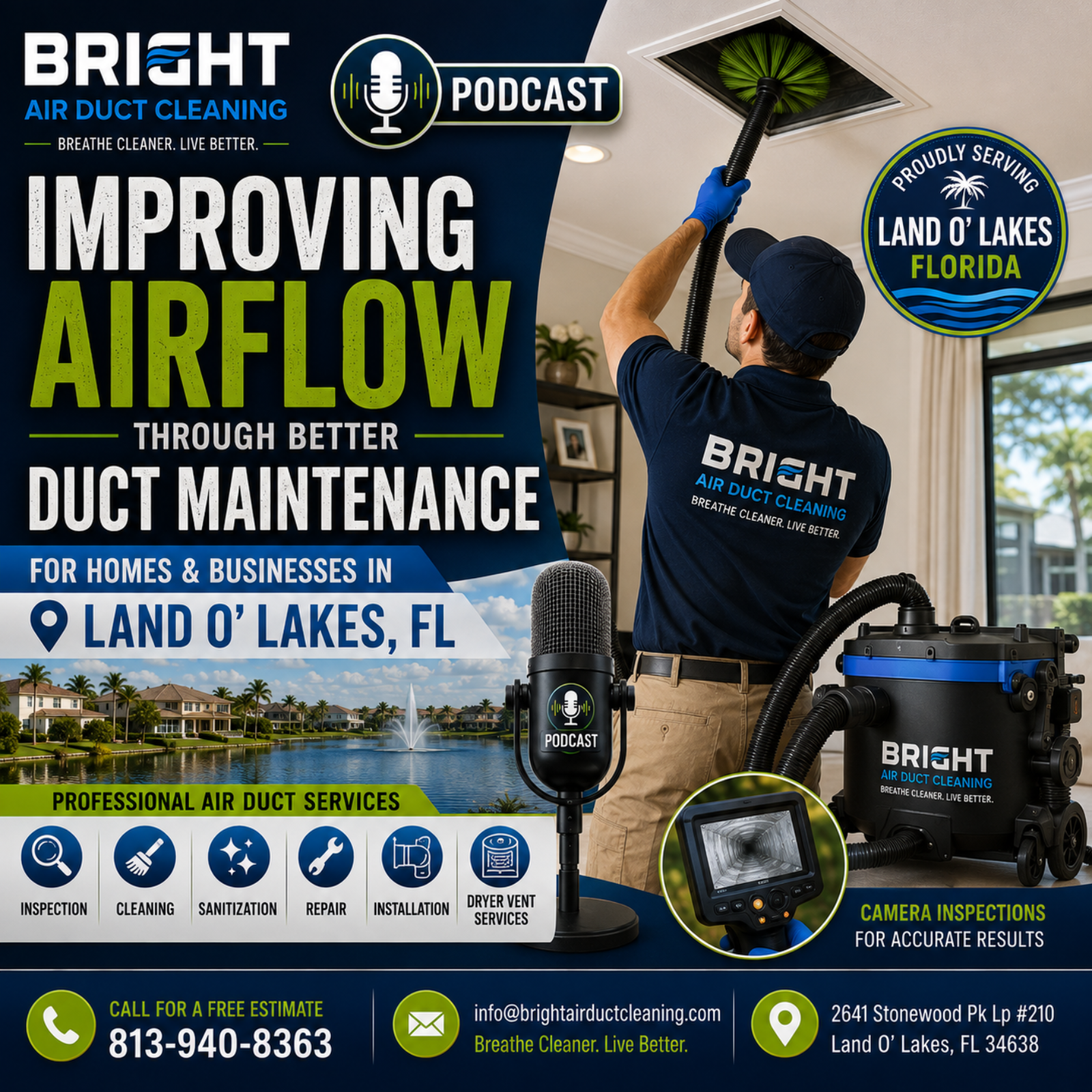 Air Duct Cleaning in Land O' Lakes: Improving Airflow Through Better Duct Maintenance podcast artwork