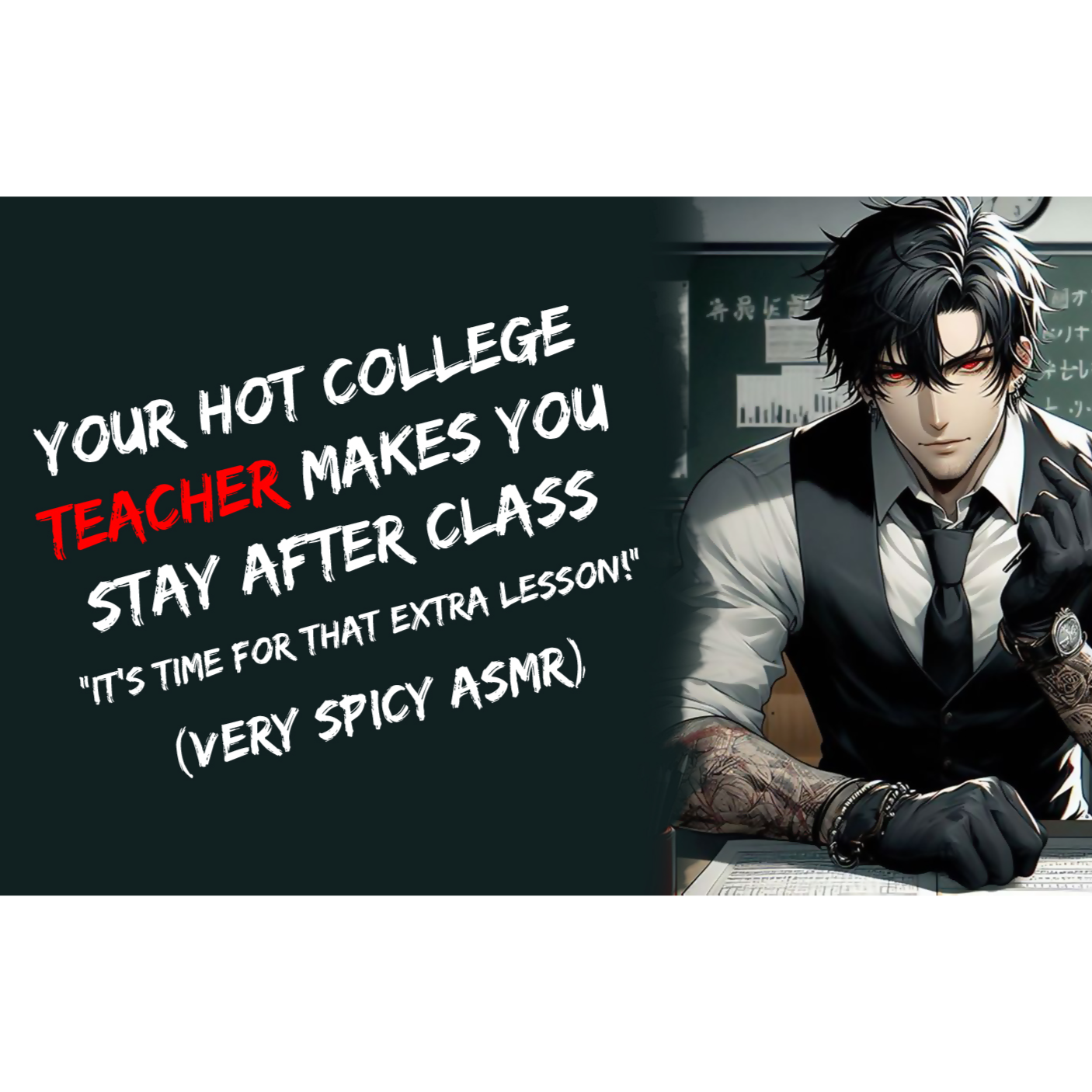 Your Hot College Teacher Makes You Stay After Class "It's Time For That Extra Lesson" (Spicy ASMR)