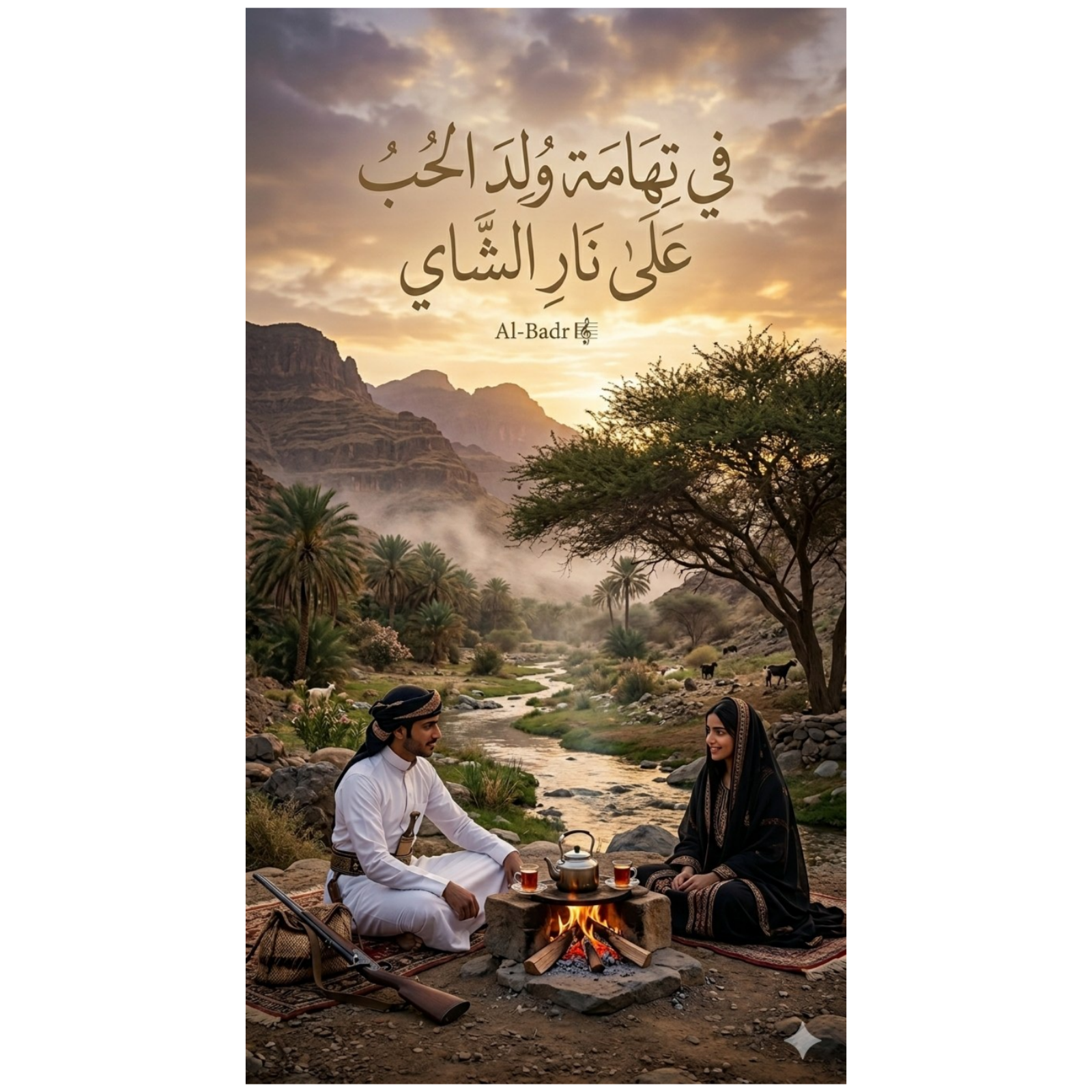 في تهامة وُلد الحب على نار الشاي