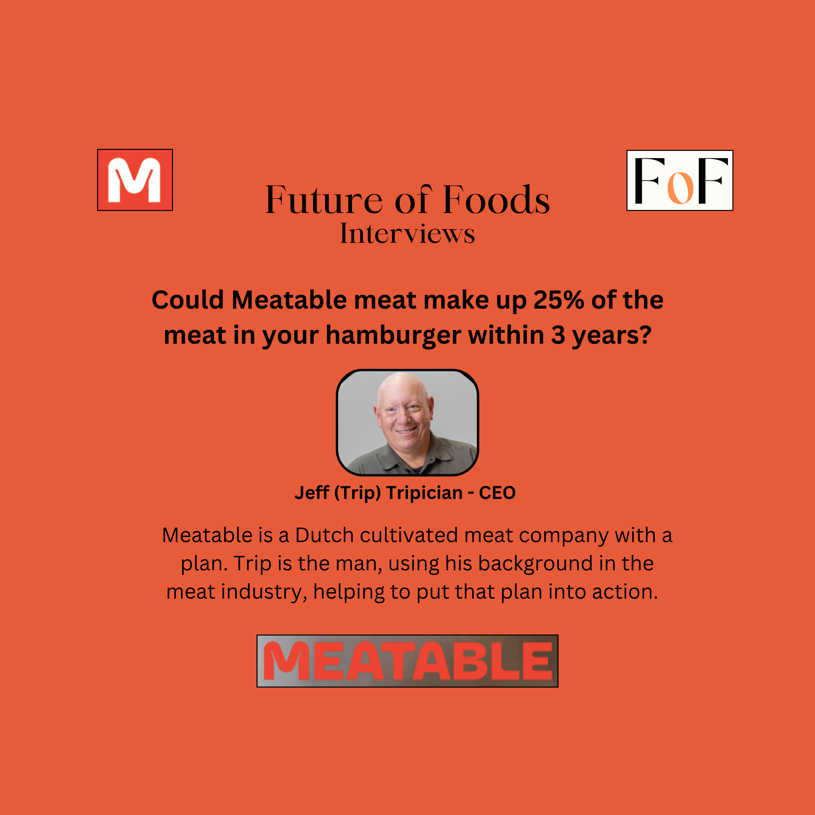Future of Foods Interviews - Alt Proteins, Cell Agriculture, an End to Factory Farming.