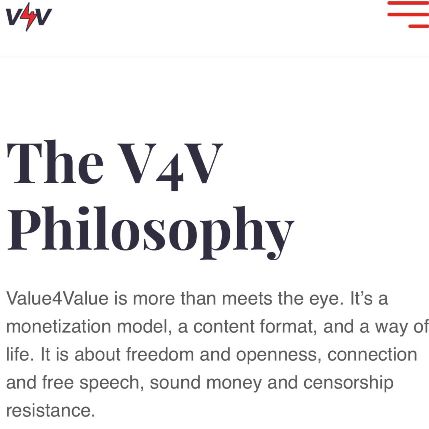 Value4Value Network