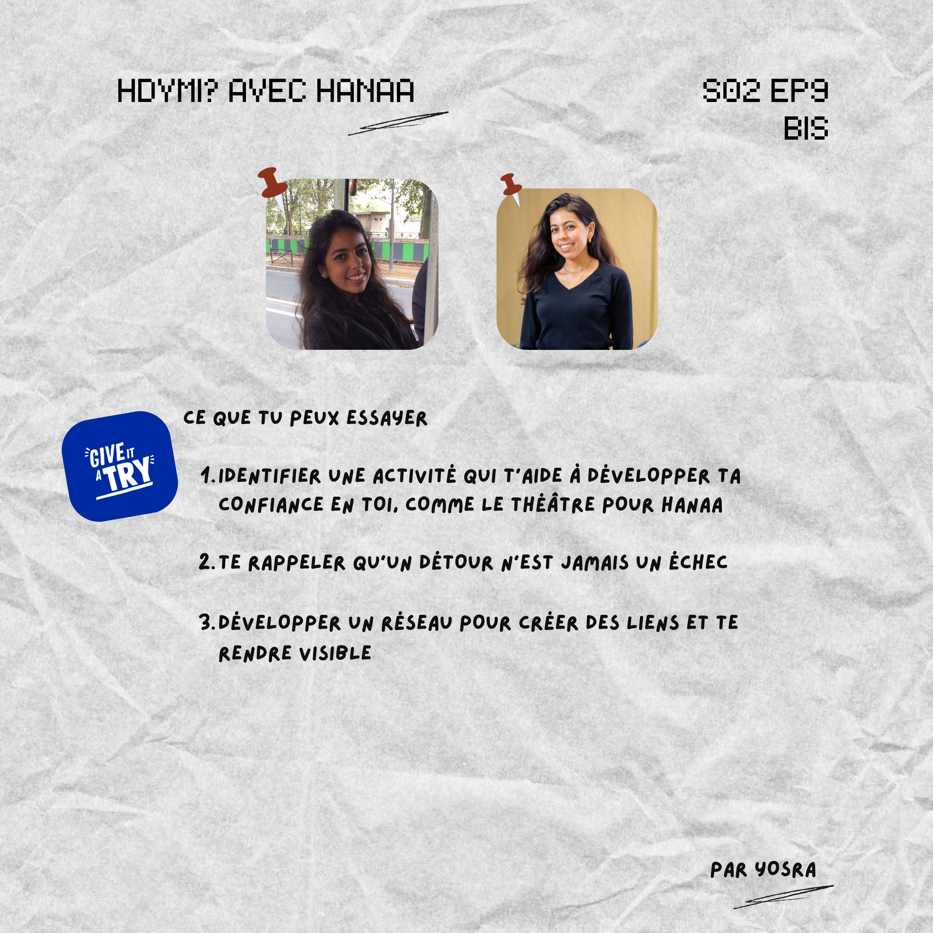 Retour sur l’épisode avec Hanaa, confiance en soi, réseau pro et les opportunités suite à un détour de parcours episode artwork
