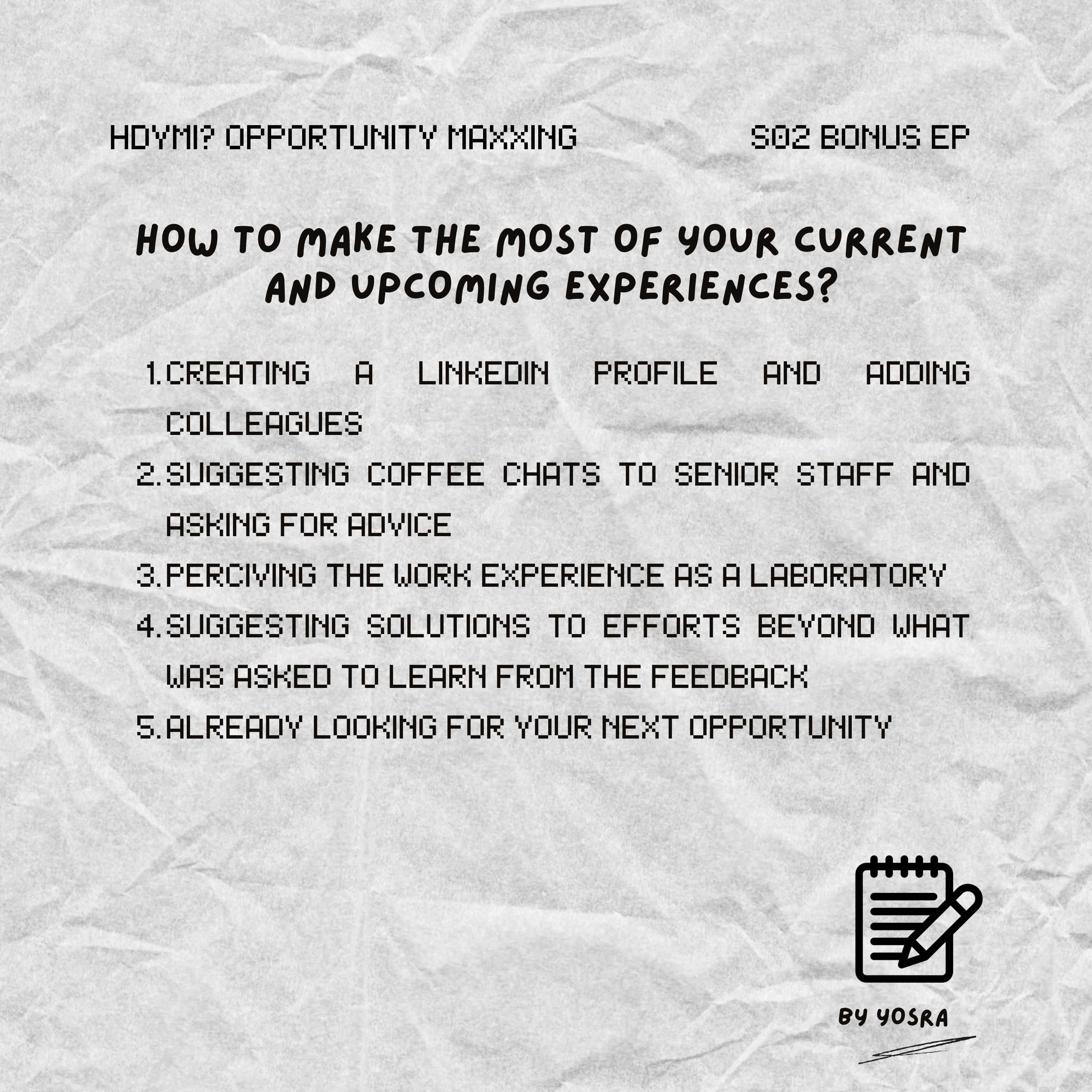 Internship / Student Job / Apprenticeship maxxing - making the most of each opportunity episode artwork