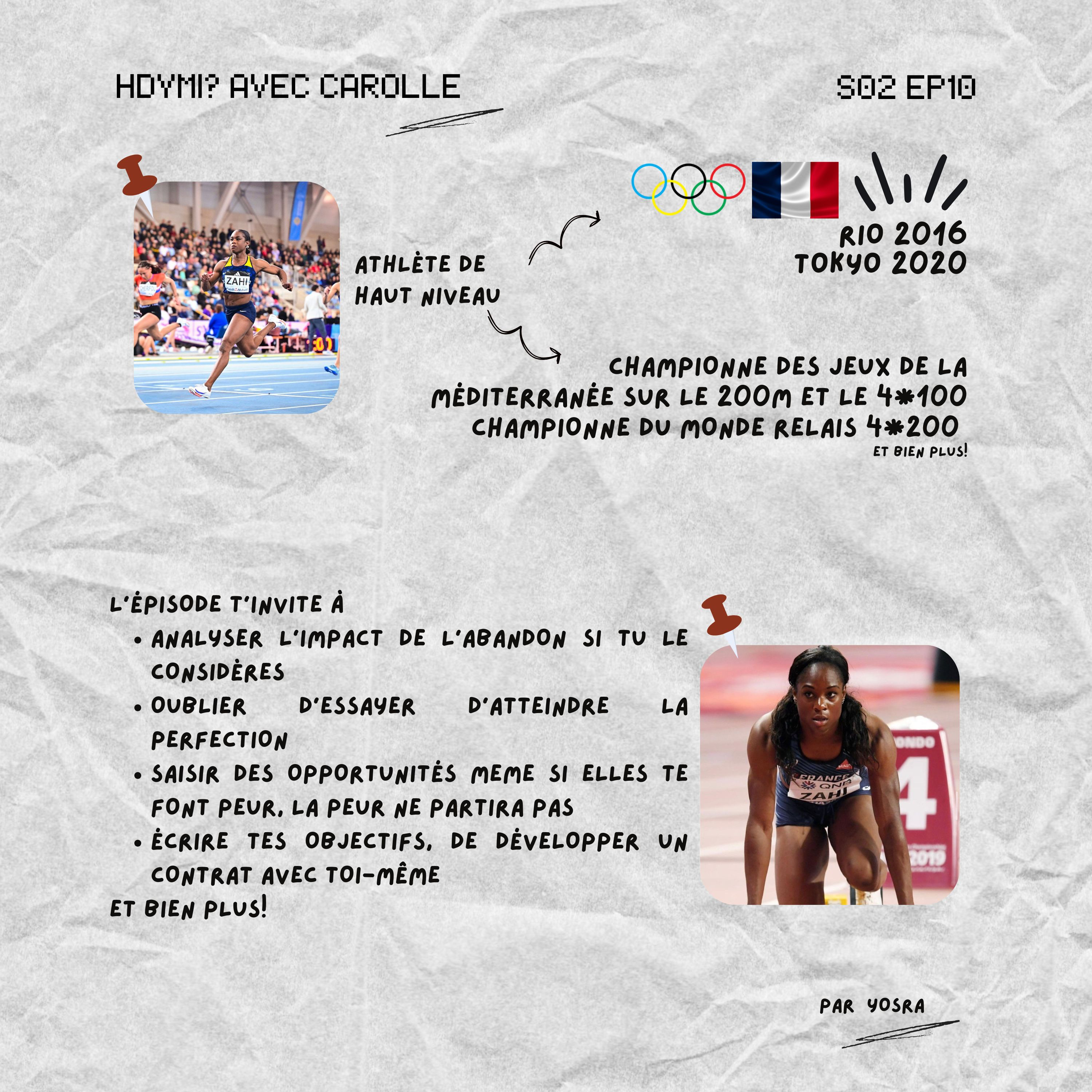 Avance avec ta peur, ne te compare pas, écris tes objectifs avec Carolle, athlète de haut niveau (Jeux Olympiques Rio 2016 et Tokyo 2020) episode artwork