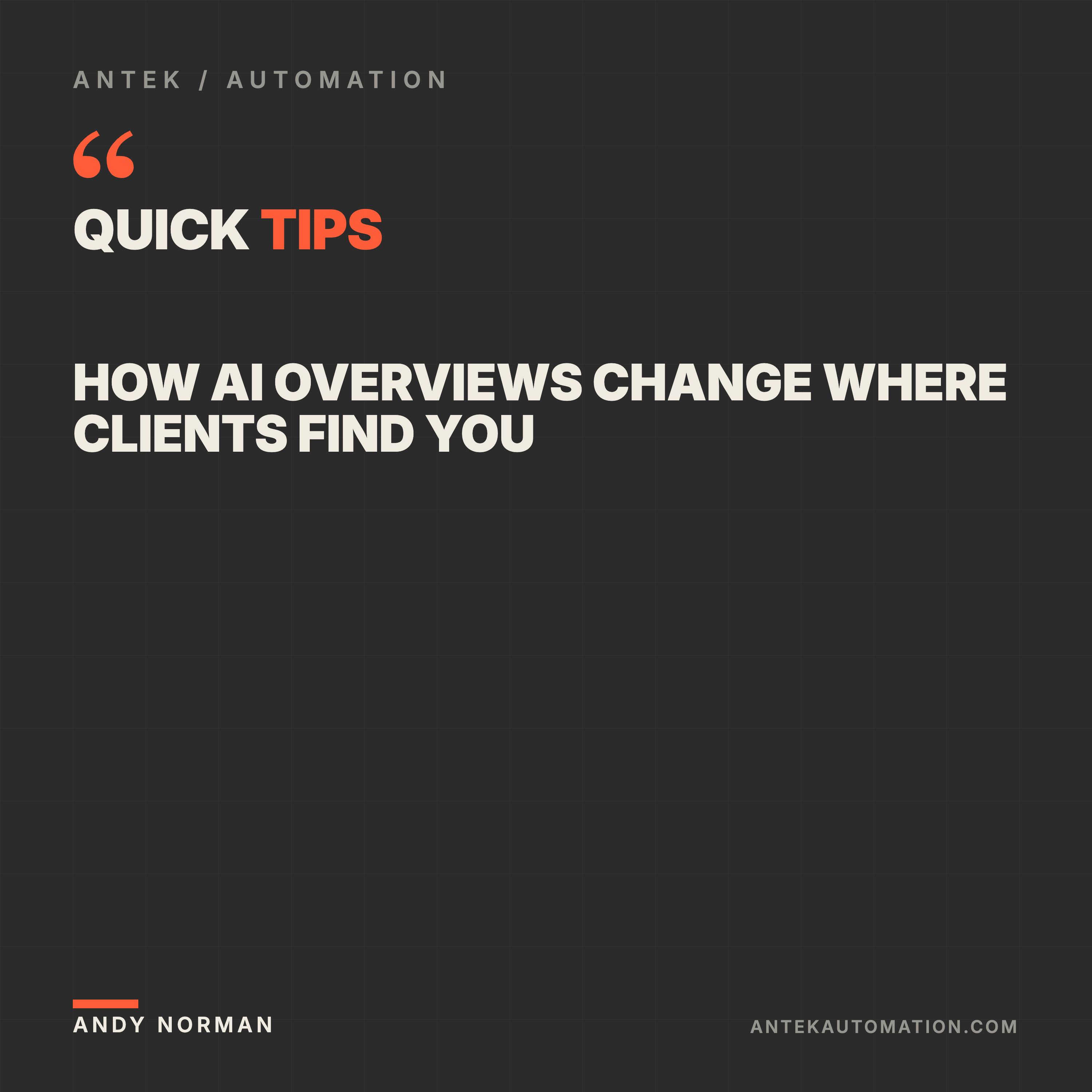 How AI Overviews Change Where Clients Find You episode artwork