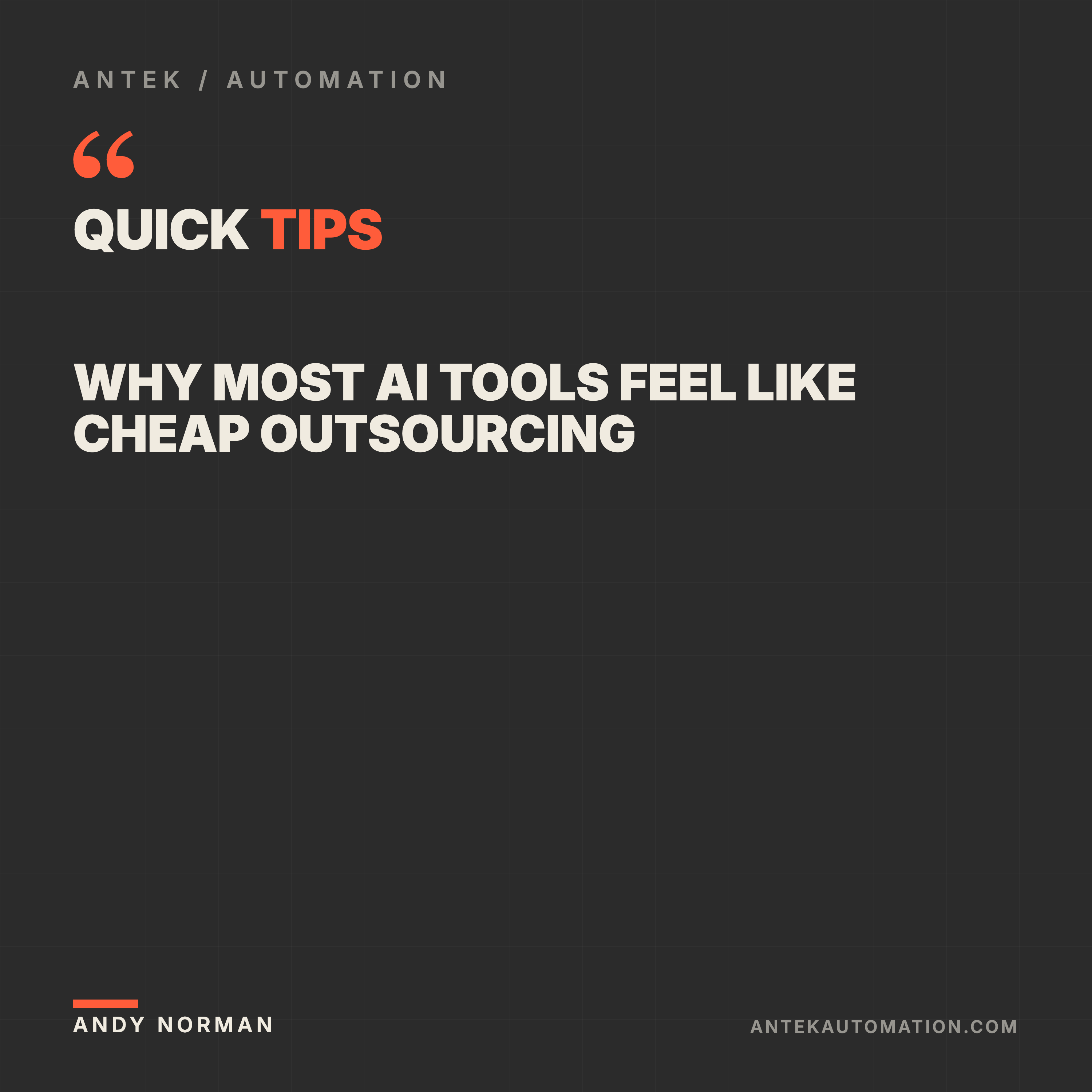 Why Most AI Tools Feel Like Cheap Outsourcing episode artwork
