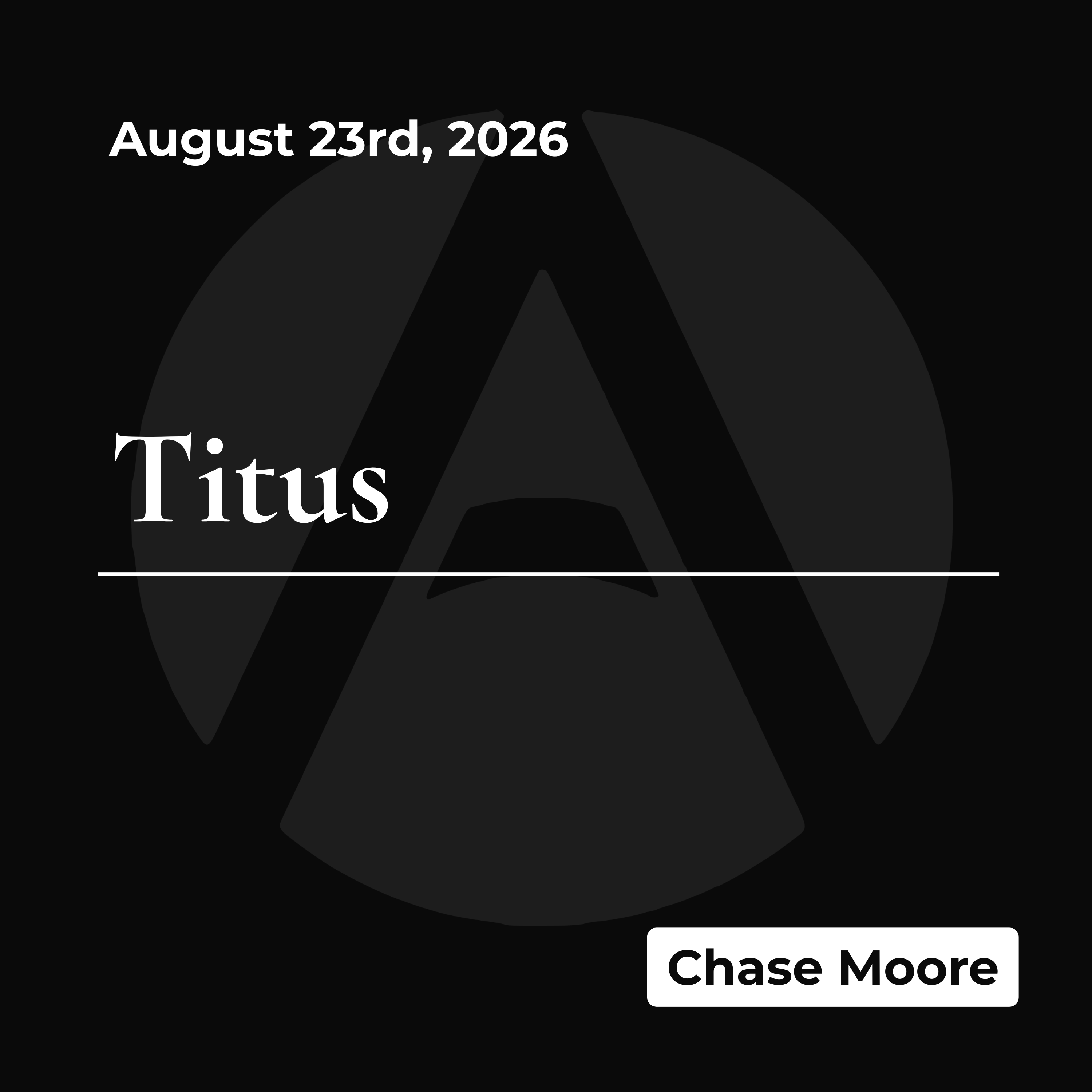 Titus | August 23rd, 2026 episode artwork