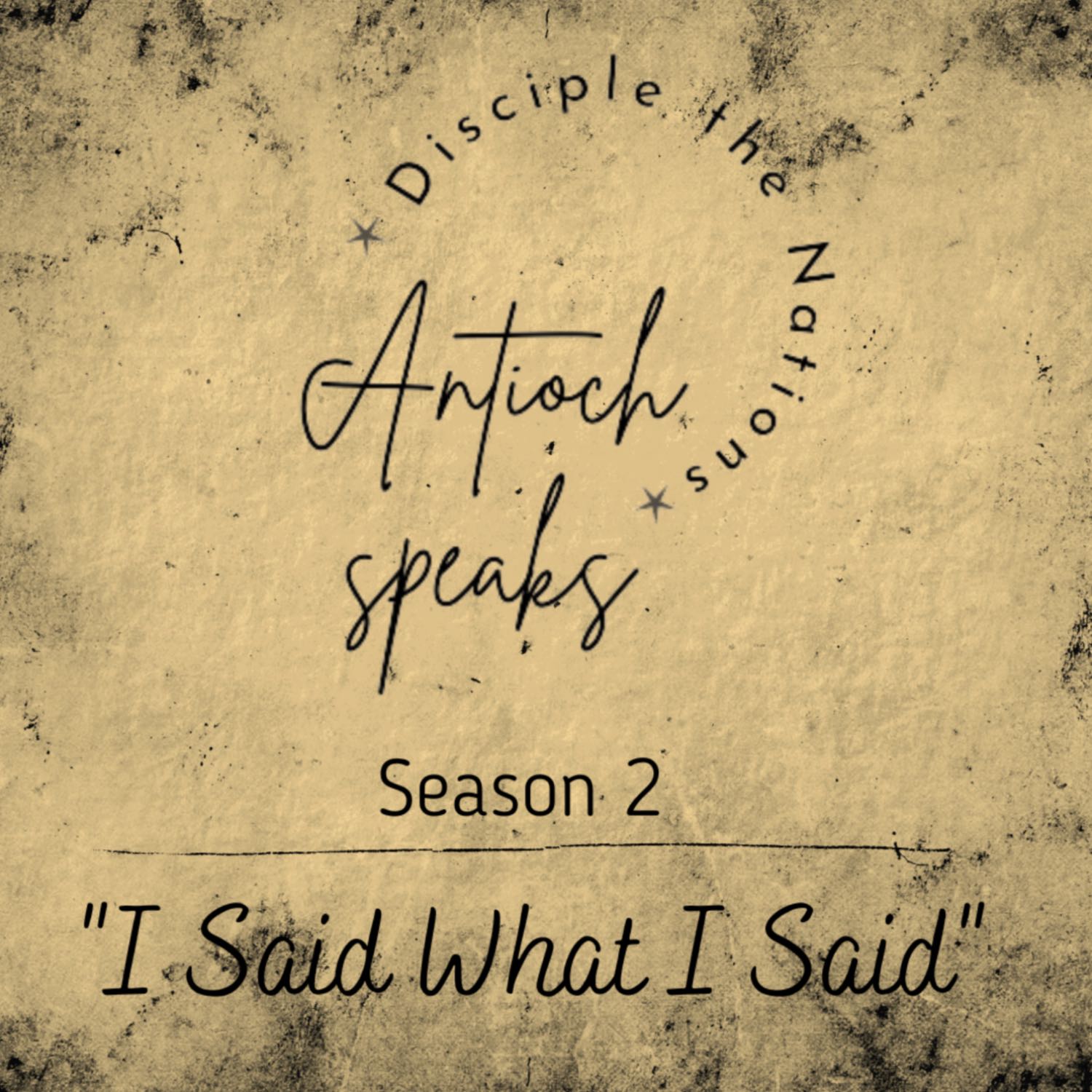 Antioch Speaks