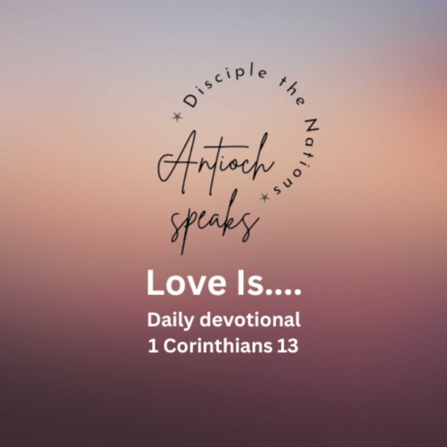 Antioch Speaks