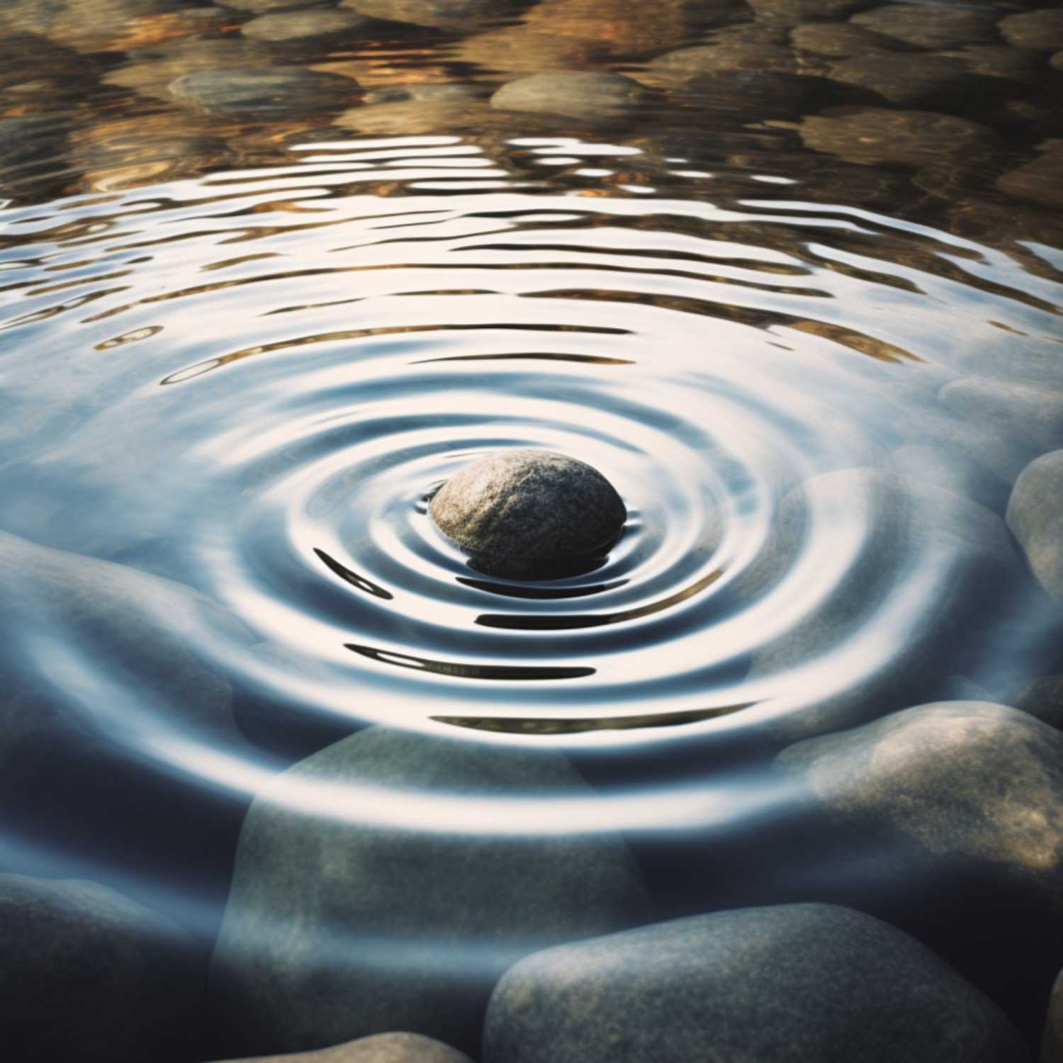 A pebble in a pond