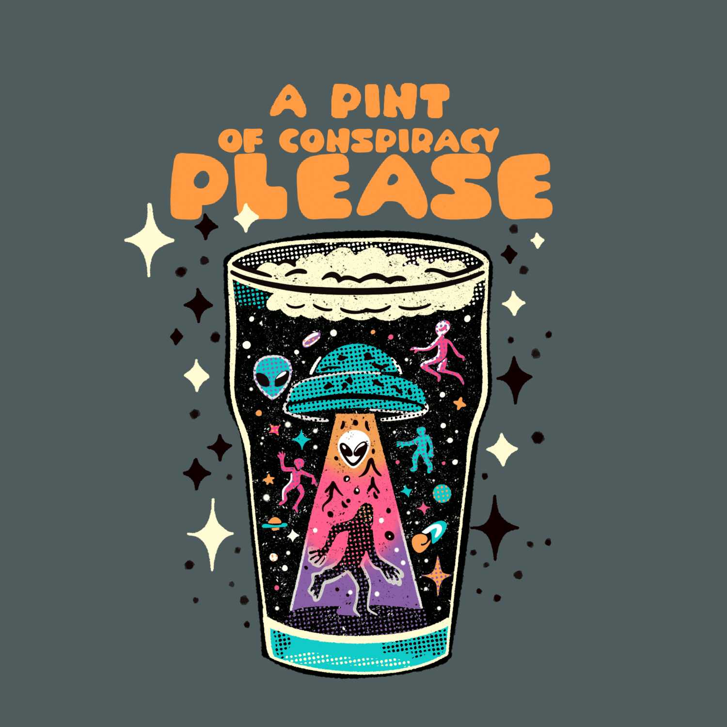 A pint of conspiracy please podcast artwork