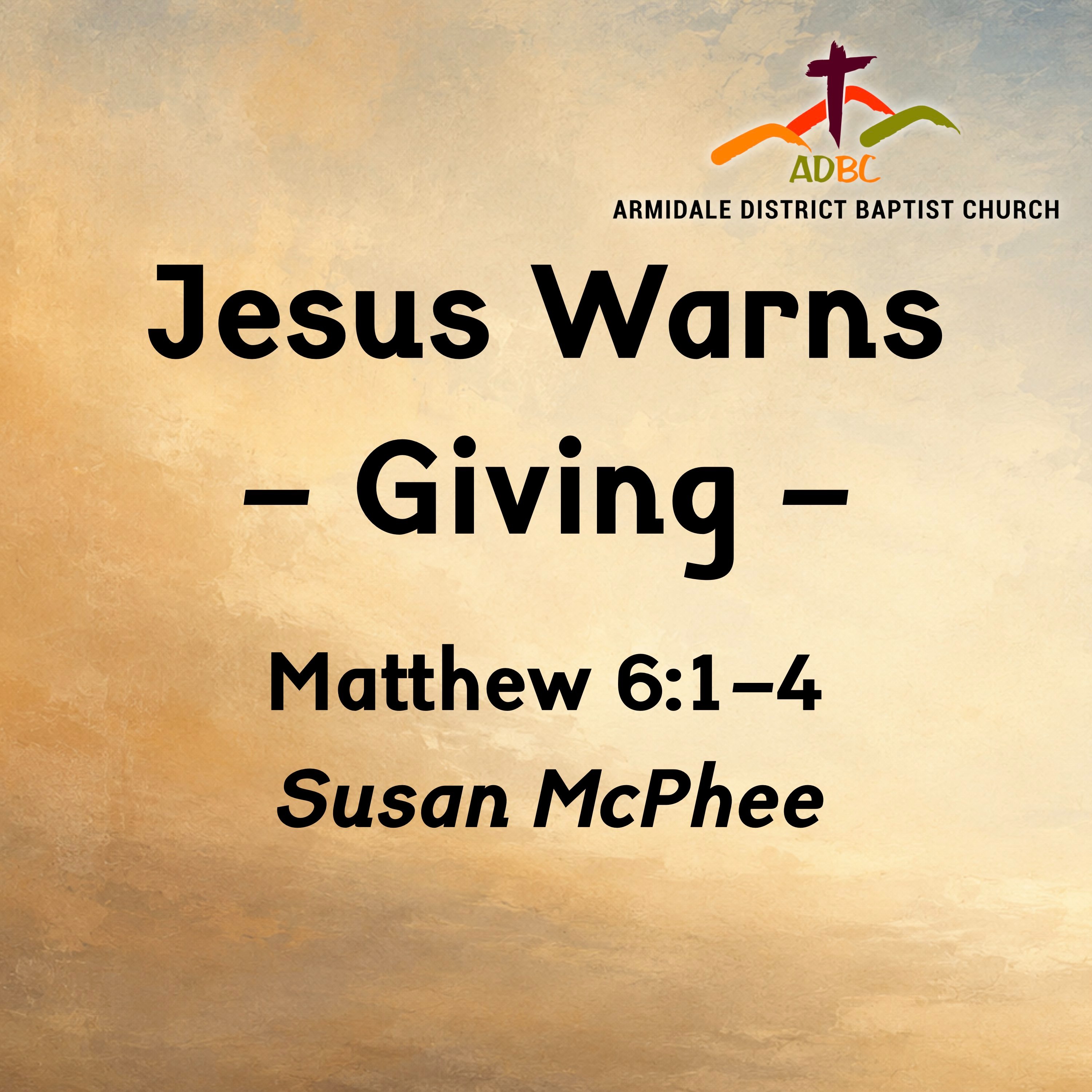 Jesus Warns - Giving episode artwork