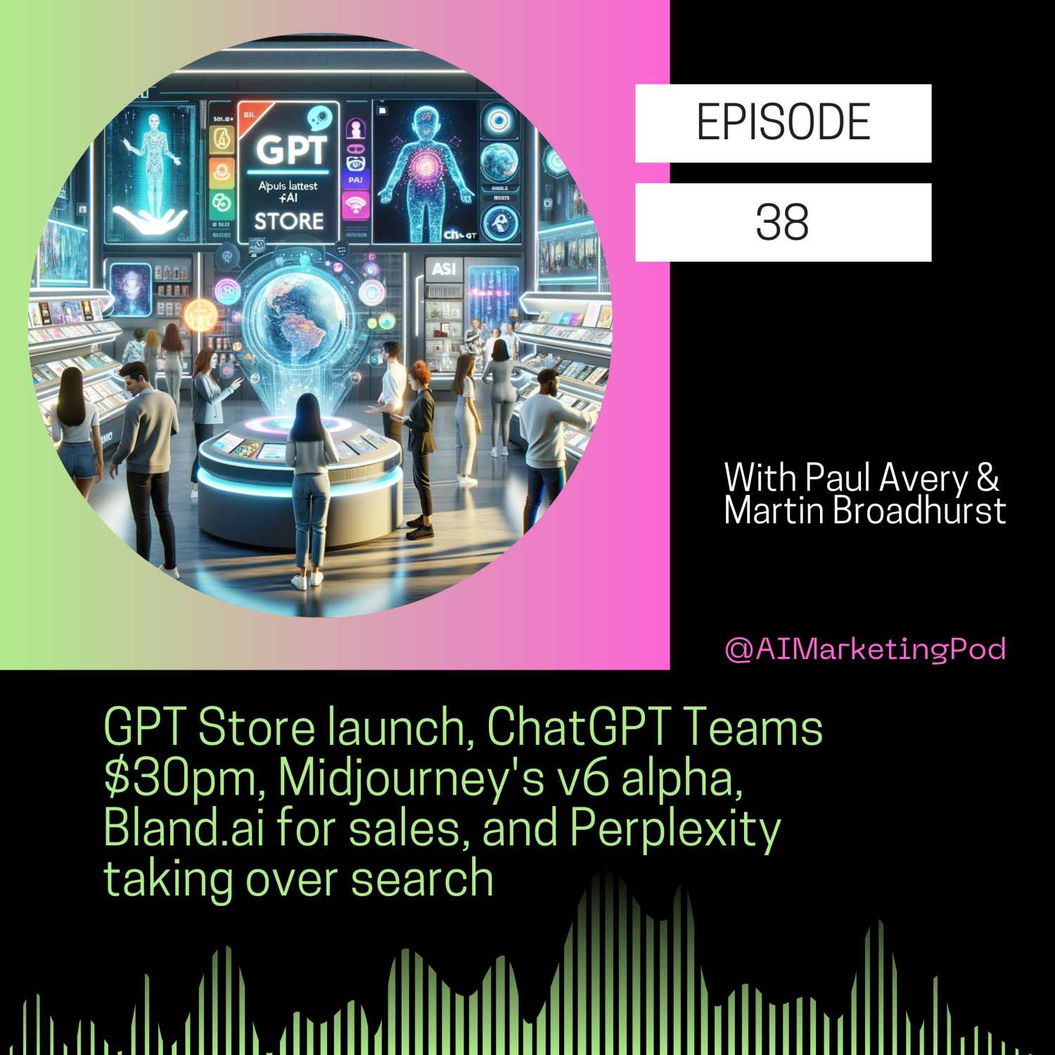 GPT Store launch, ChatGPT Teams $30pm, Midjourney's v6 alpha, Bland.ai for sales, and Perplexity taking over search