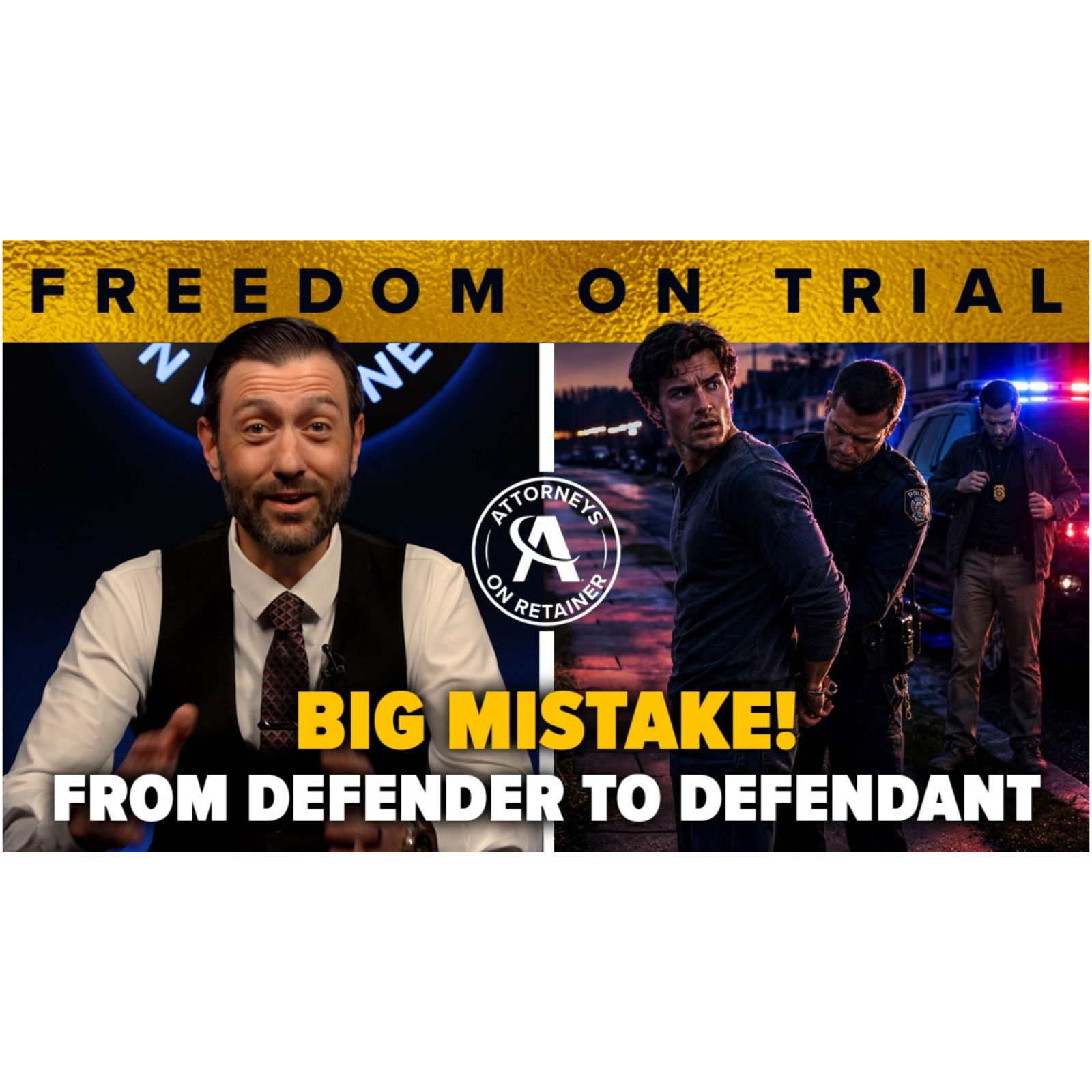 EP1 FREEDOM ON TRIAL: BIG MISTAKE! From Defender To Defendant episode artwork