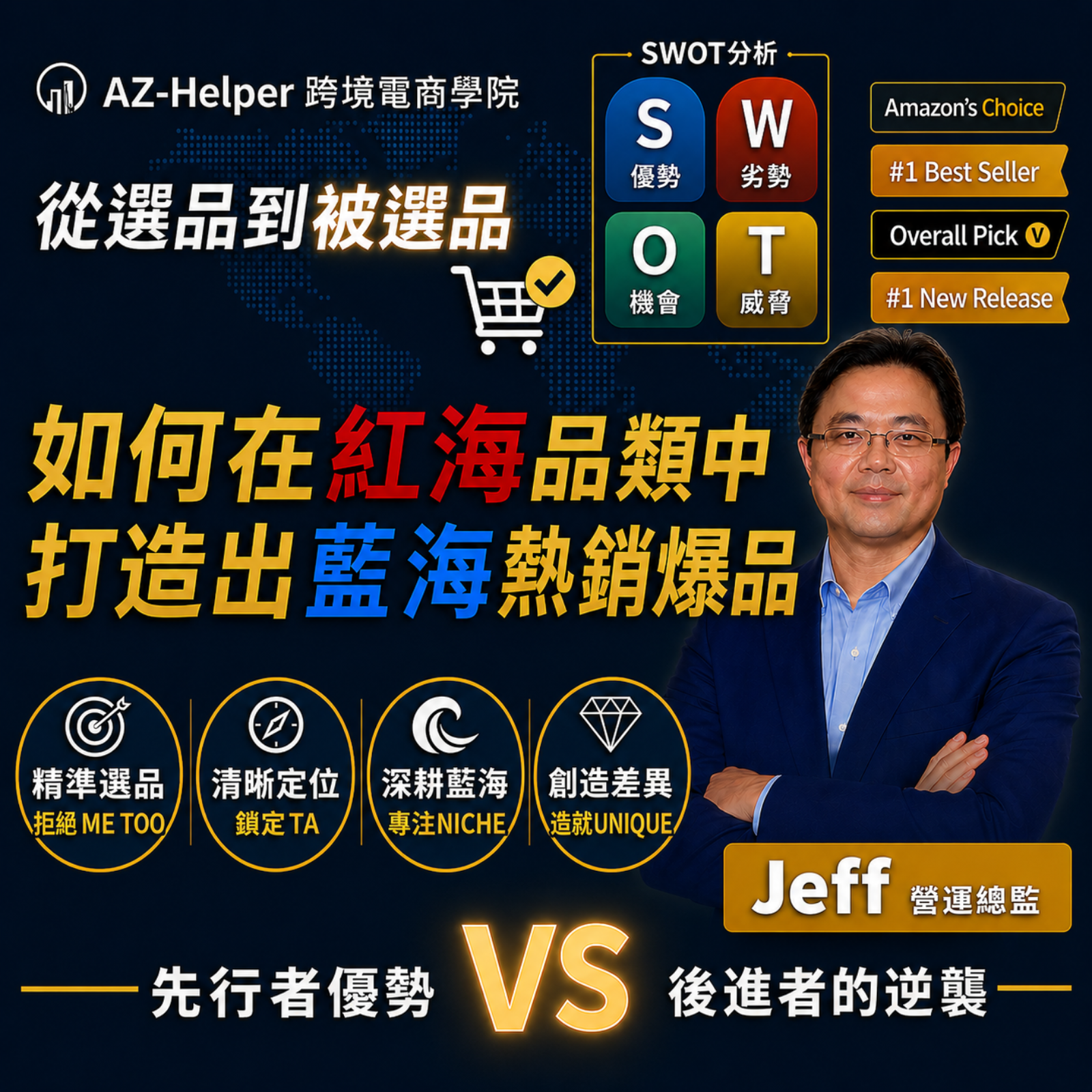 【大賣專訪】他如何從紅海殺出藍海？Review破1000、Best Seller 的選品心法全公開 | Jeff 資深賣家｜Amazon 選品分享 | 跨境電商學院 | #跨境電商 episode artwork