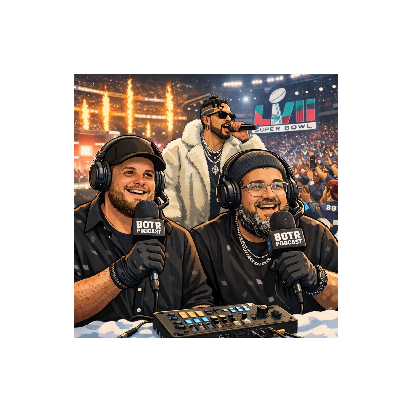 SUPERBOWL PICKS, NFL PROBOWL FIXES AND NBA TRADE TALK | BANTER ON THE ROCKS episode artwork
