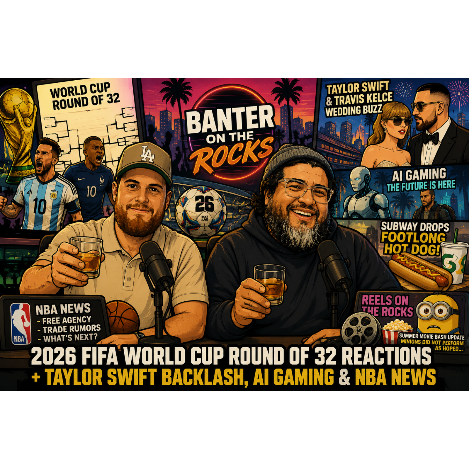 2026 FIFA WORLD CUP ROUND OF 32 REACTIONS + TAYLOR SWIFT BACKLASH, AI GAMING & NBA NEWS