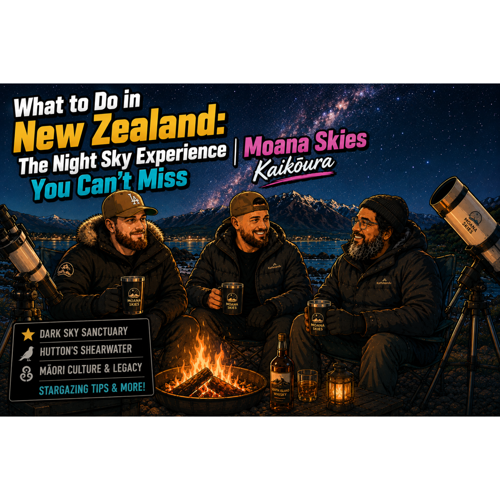 BEHIND THE BANTER | WHAT TO DO IN NEW ZEALAND: THE NIGHT SKY EXPERIENCE YOU CAN'T MISS | MOANA SKIES KAIKŌURA