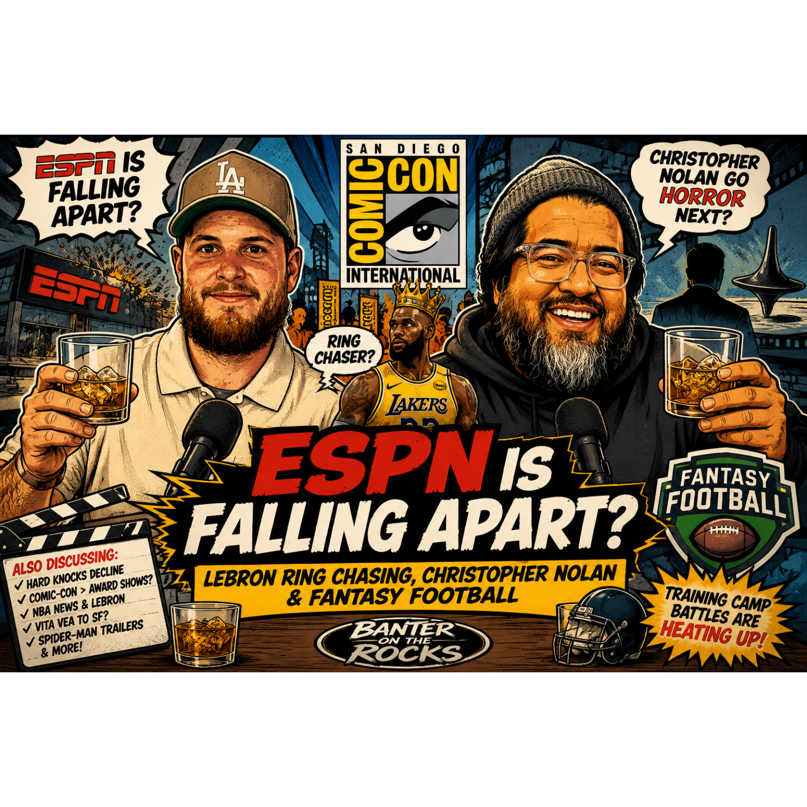 ESPN IS FALLING APART? | LEBRON RING CHASING, CHRISTOPHER NOLAN & FANTASY FOOTBALL episode artwork