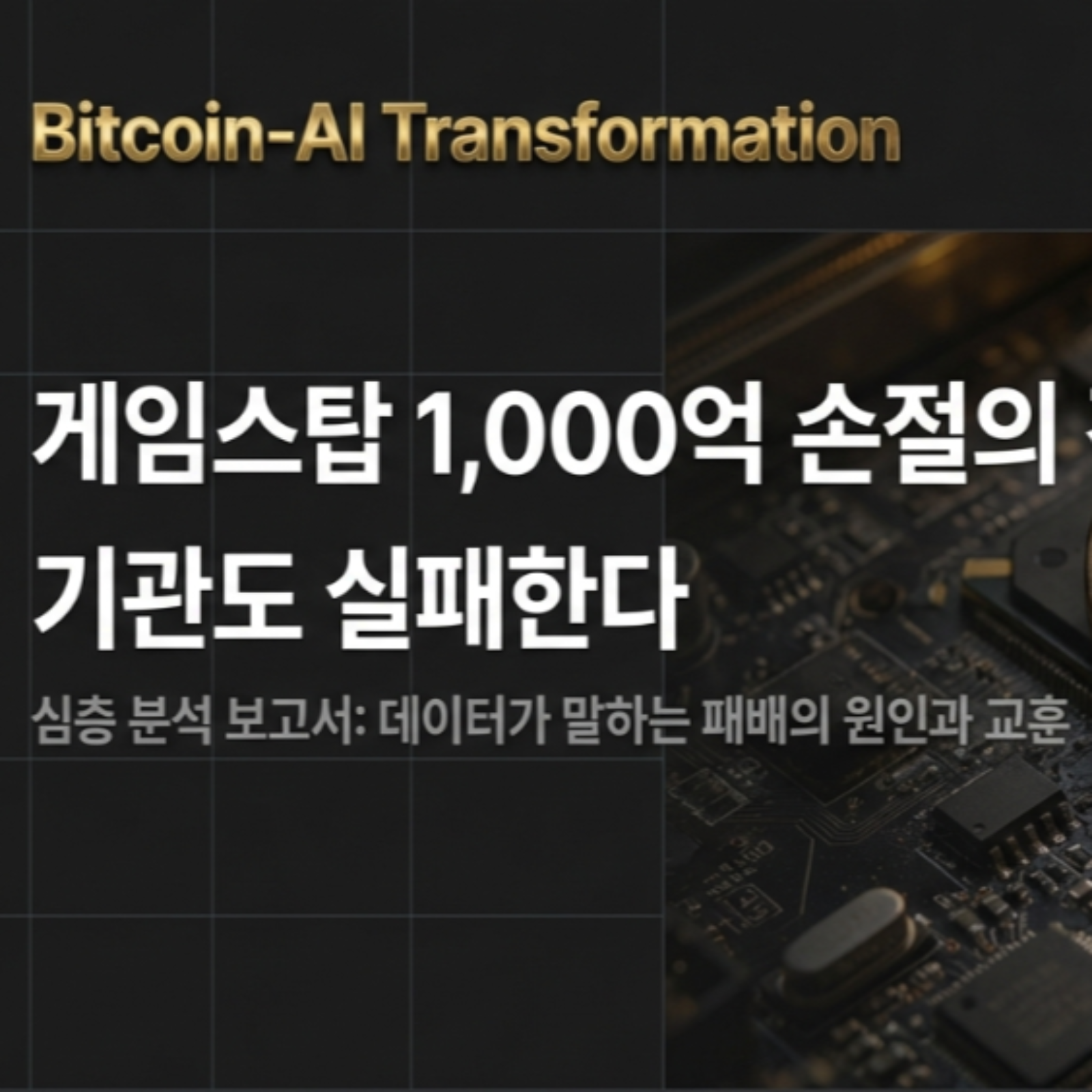 게임스탑 1,000억 손절의 진실 : 기관도 실패한다
