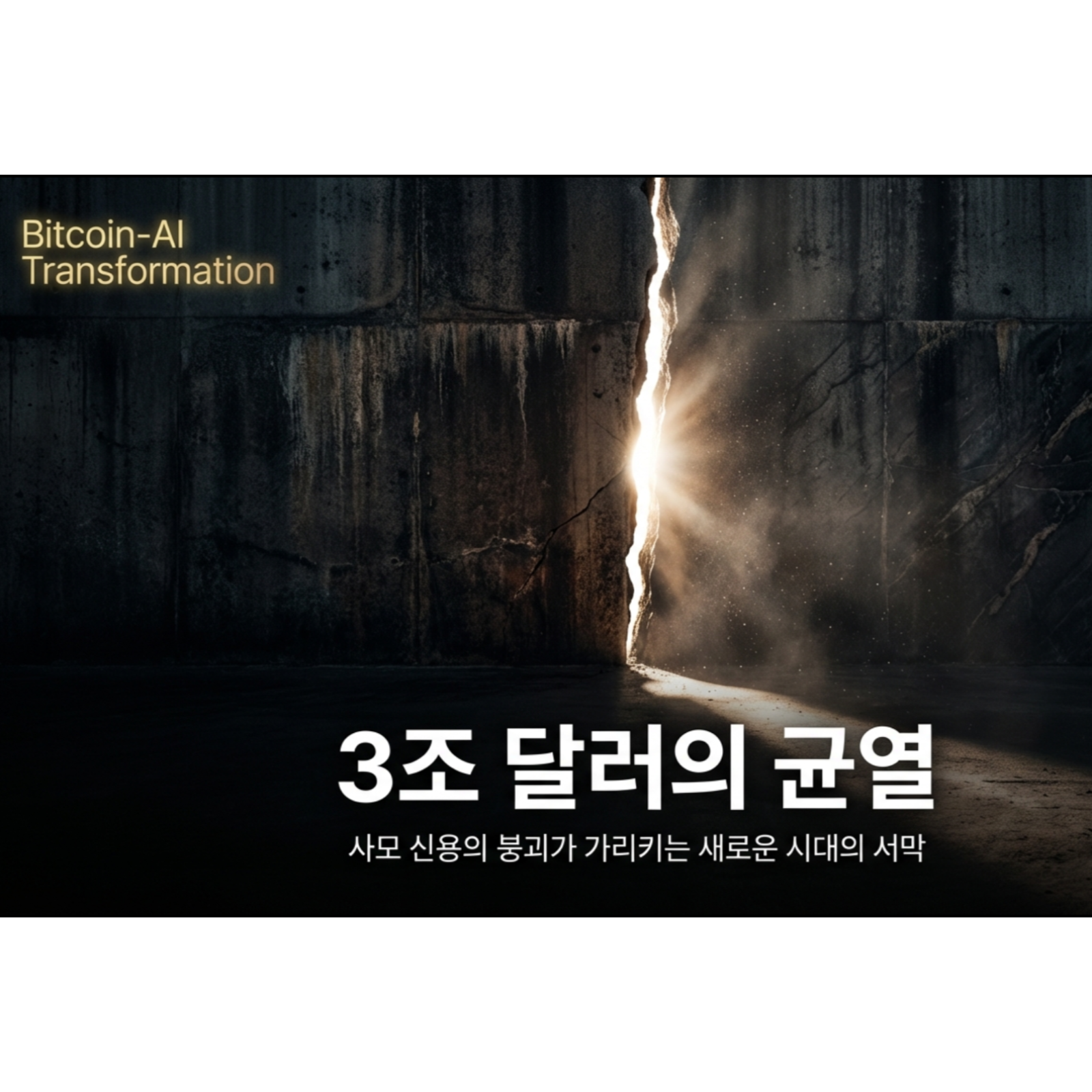 3조 달러의 균열 : 사모 신용의 붕괴가 가리키는 새로운 시대의 서막