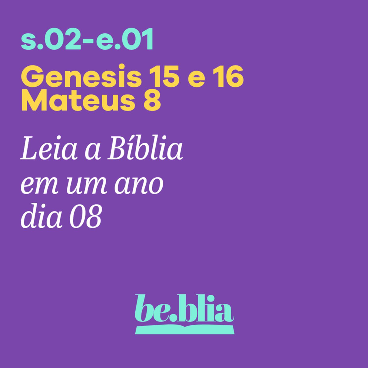 Dia 08 | Gênesis 15 e 16 - Mateus 8