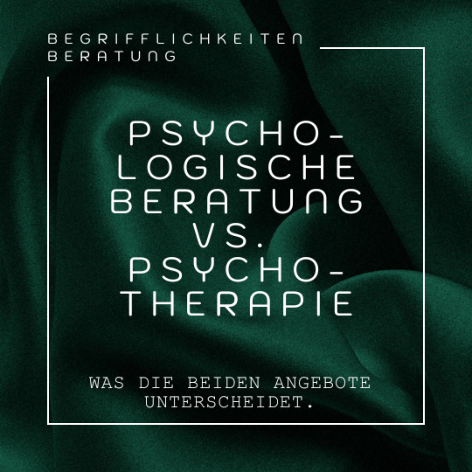 Was unterscheidet eine psychologische Beratung von einer Psychotherapie? episode artwork