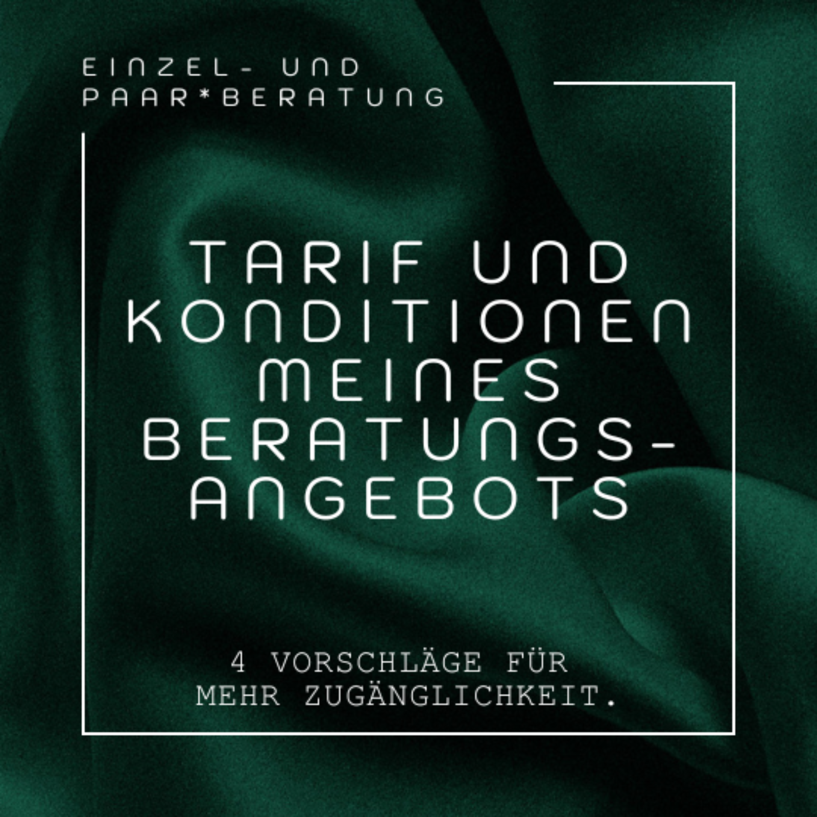 Der Tarif meiner psychologischen Beziehungsberatung und 4 Punkte für mehr Zugänglichkeit. episode artwork