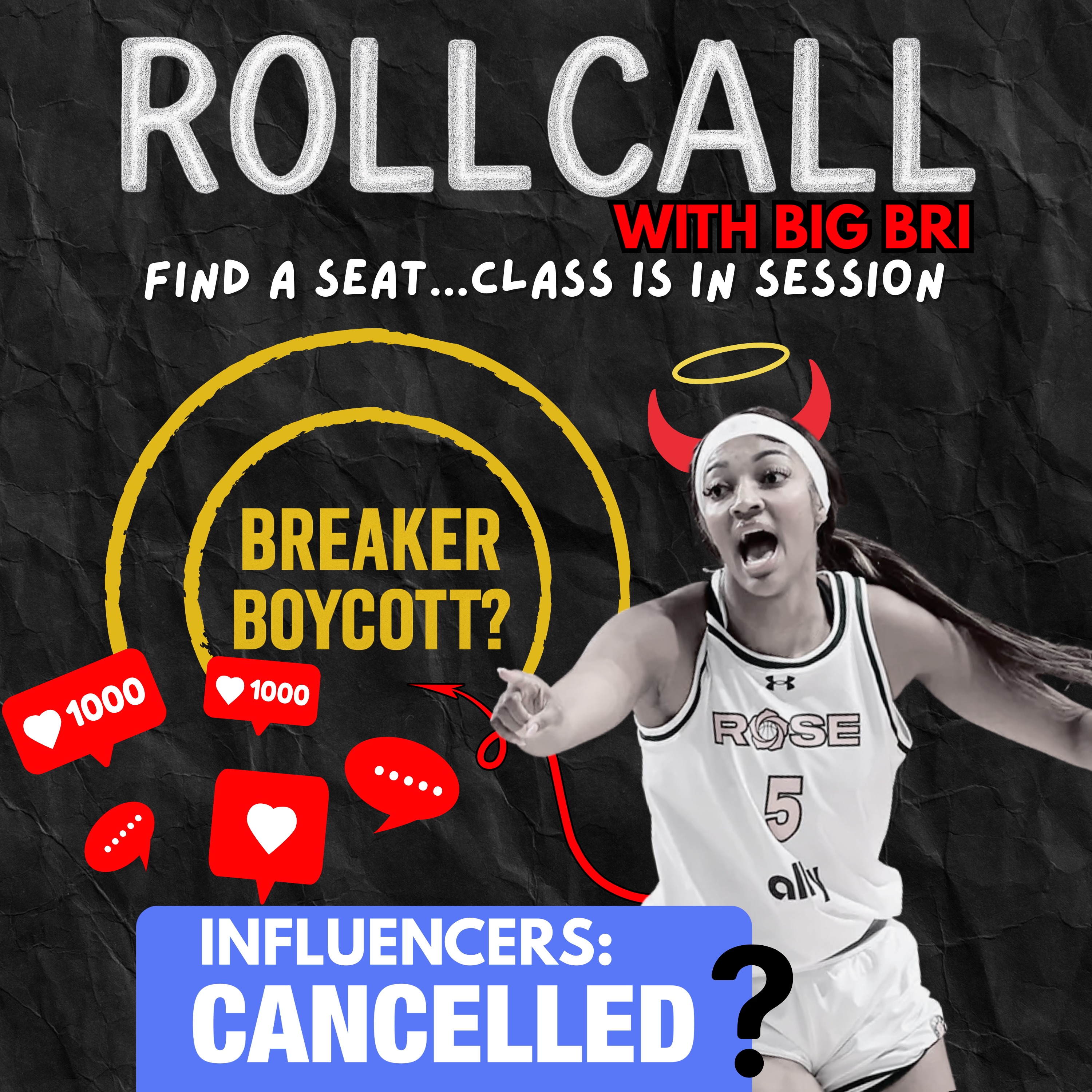 ROLL CALL: Fallen Angel Reese + No Base Breaks + Ignorance and Influencers episode artwork
