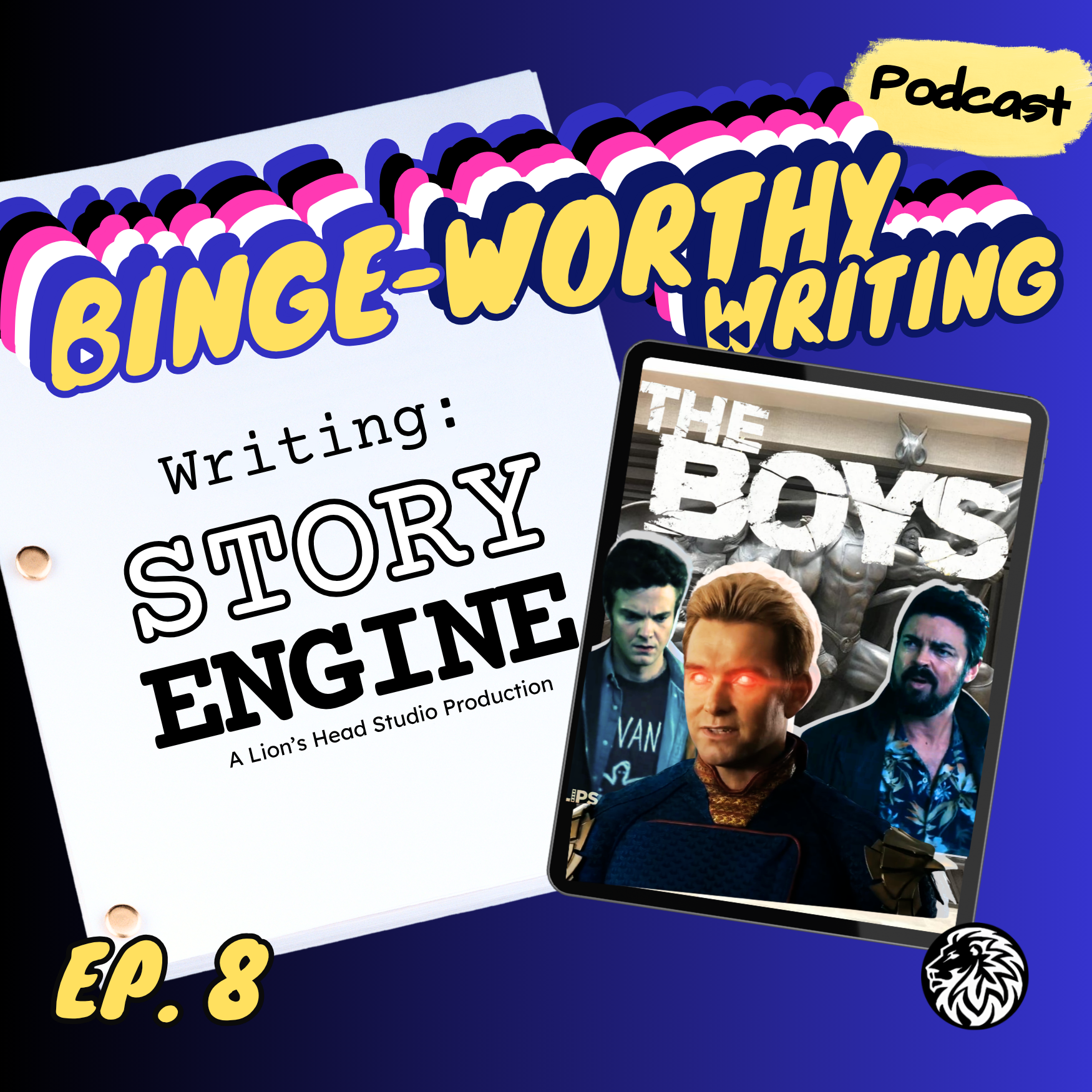 Writing STORY ENGINE (The Boys) episode artwork