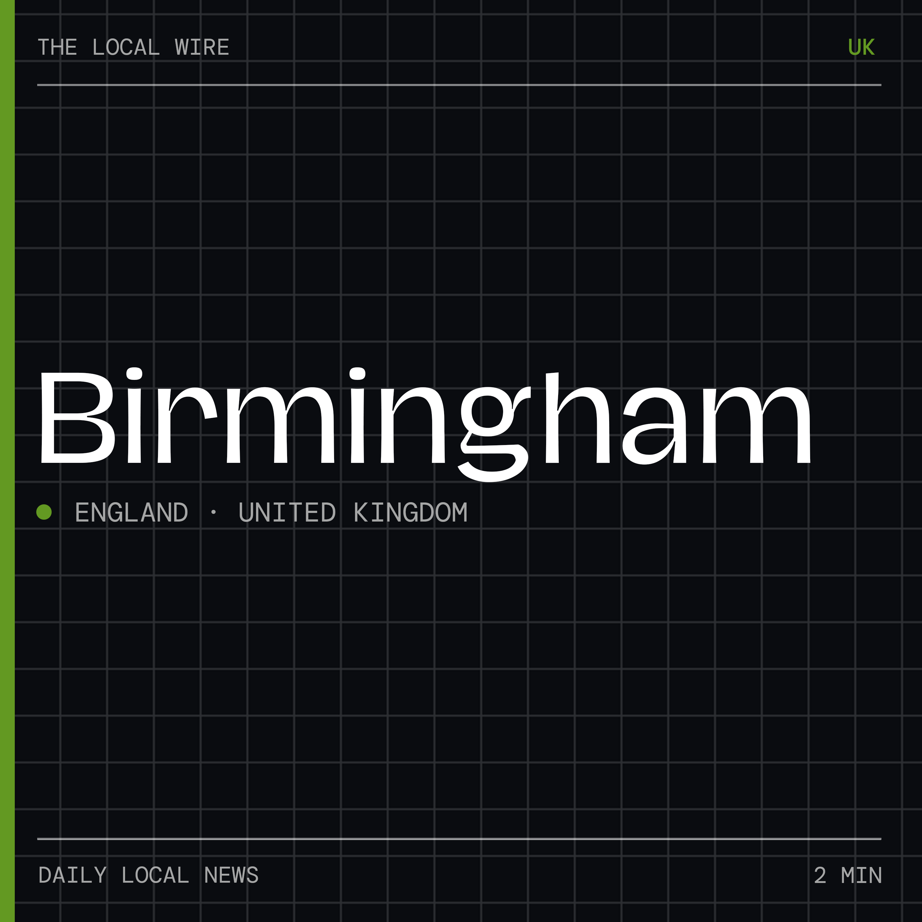 Birmingham UK News Today | 2 Min | The Local Wire podcast artwork