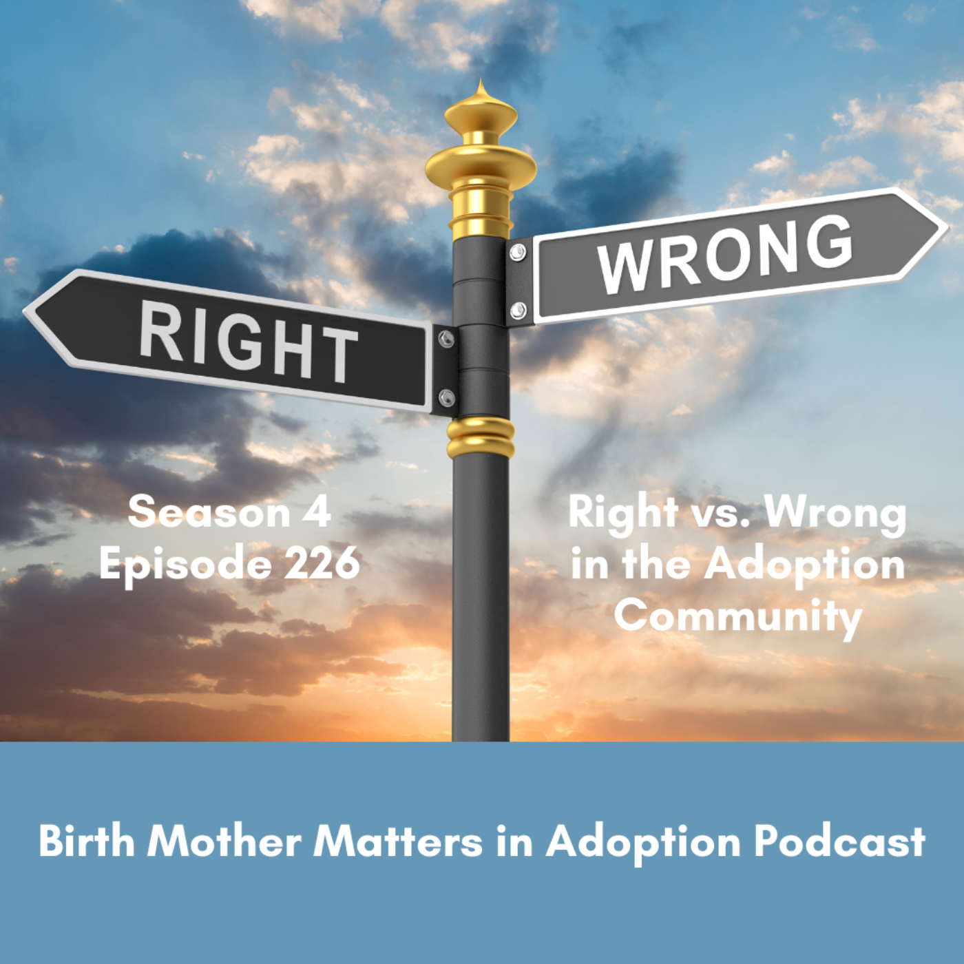 Birth Mother Matters in Adoption Season 4, Episode 226 Right vs. Wrong in the Adoption Community episode artwork