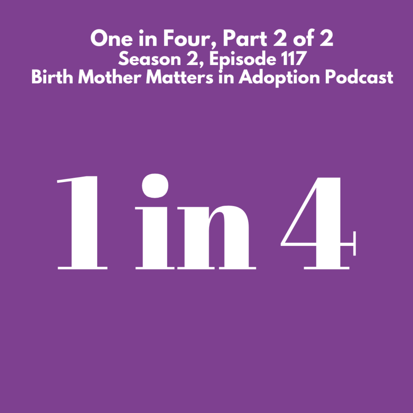 Birth Mother Matters in Adoption Season 2, 117:One in Four, Part 2 of 2 episode artwork
