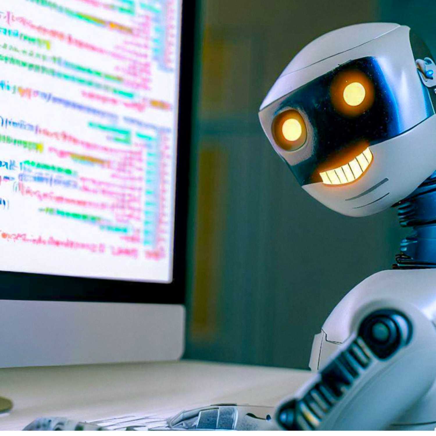 NowMedia's BizTalk Host Michael Rager and Dr. Allen Badeau talk about the fascinating field of AI podcast artwork