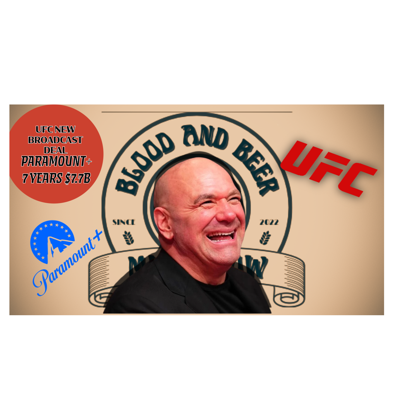Blood and Beer 171: UFC MOVING TO PARAMOUNT+ FOR 7.7 BILLION DOLLARS episode artwork