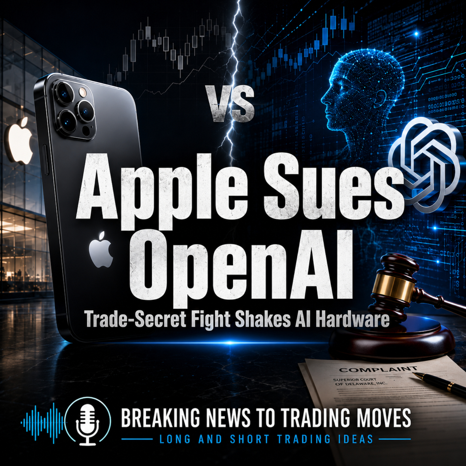 Apple sues OpenAI over alleged trade-secret theft: what it means for AI stocks episode artwork