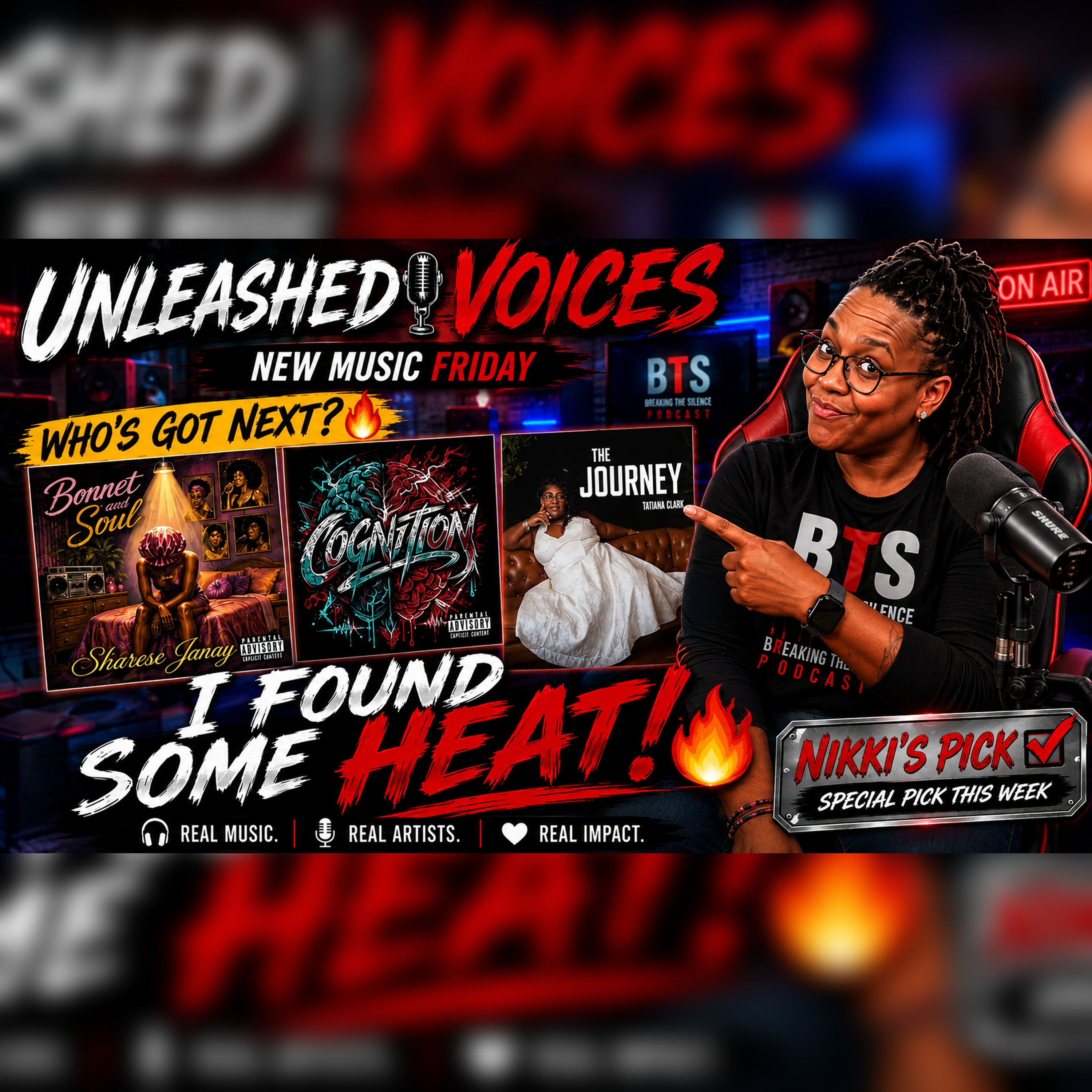 Unleashed Voices Playlist | Tatiana Marie Clark, Nikki's Pick & Jenx episode artwork