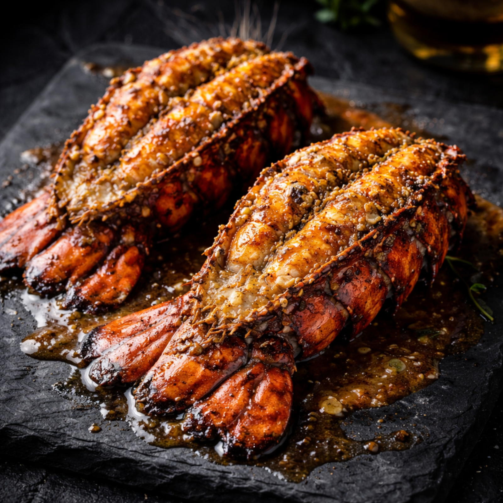 🔥 Truffle Cajun Butter Lobster Tails  The Fire-Seared Luxury Drip (FlavorVille™)