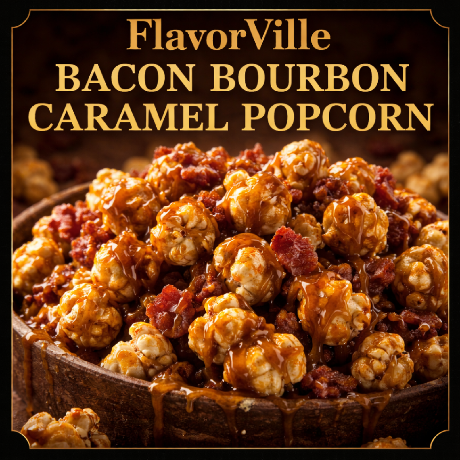 Bacon Bourbon Caramel  Popcorn 