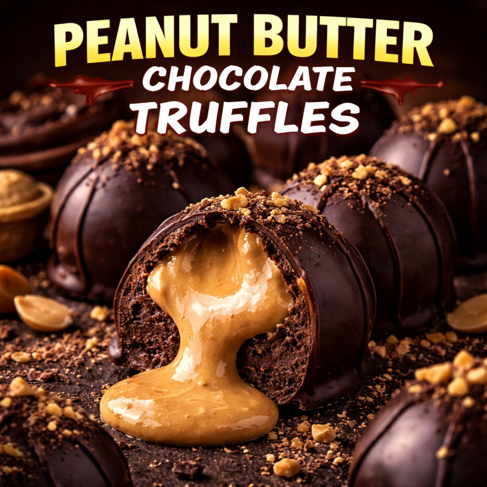 Peanut Butter Chocolate Explosion Truffles