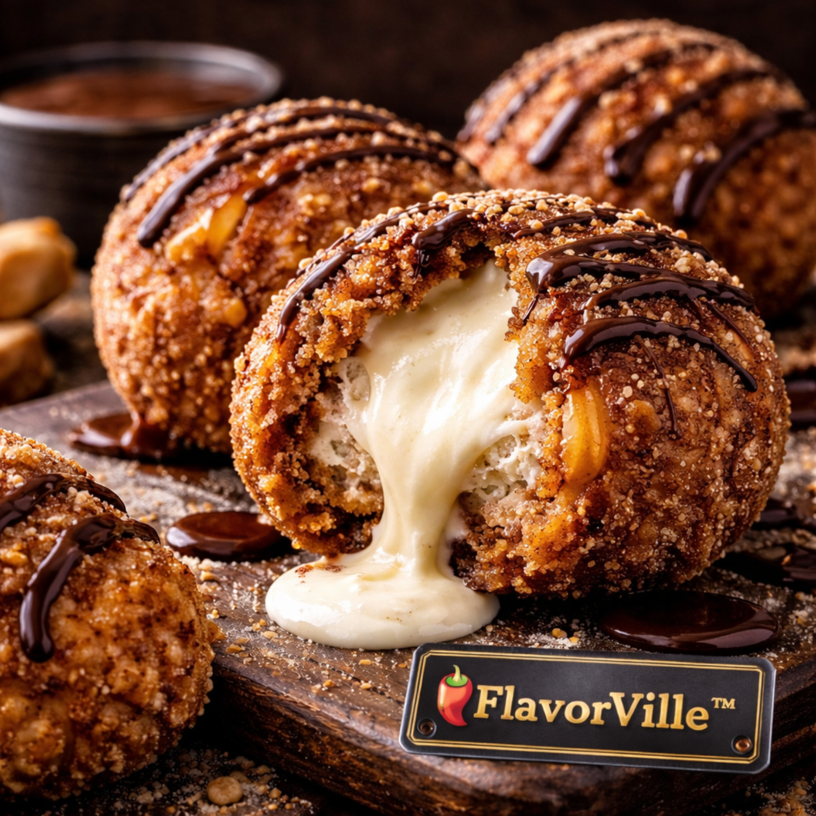Churro Crusted Deep Fried Ice Cream 